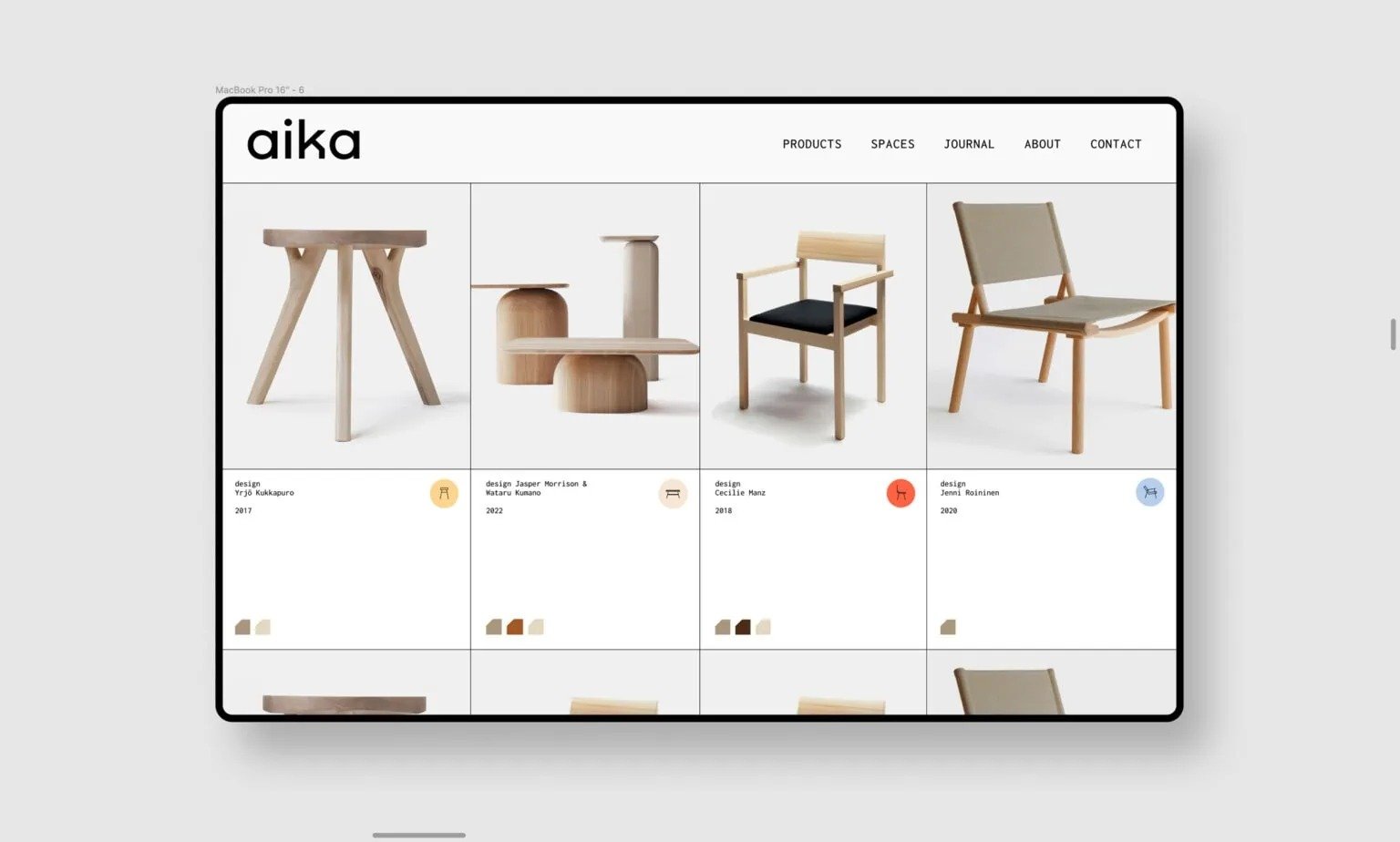 Furniture brand website design