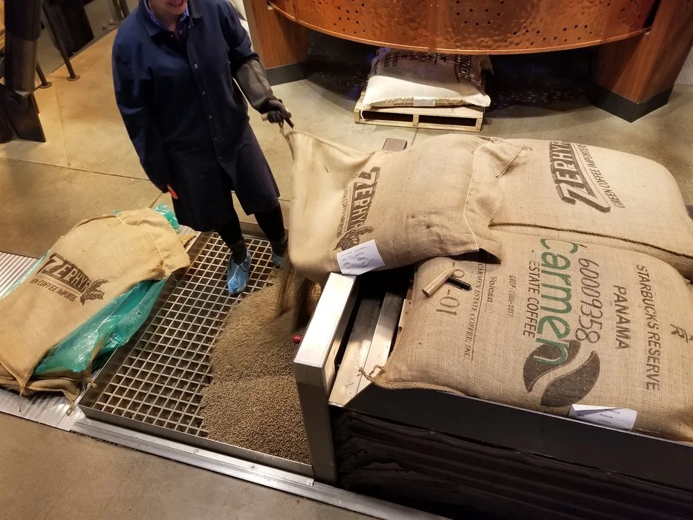 2017 December 01 Panama Carmen Estate green coffee loading pit.jpg