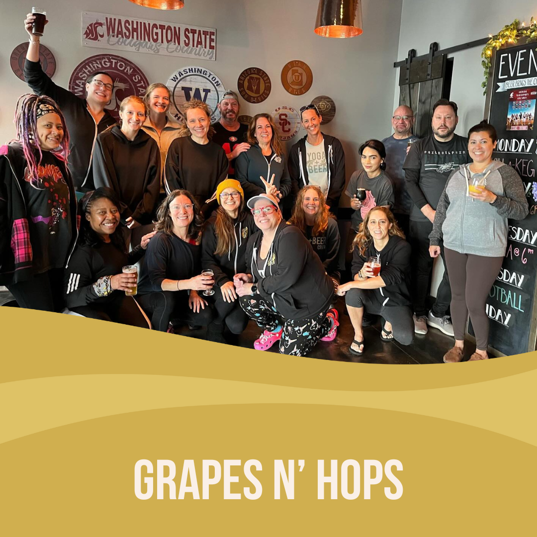 Yoga + Beer at Grapes 'n Hops