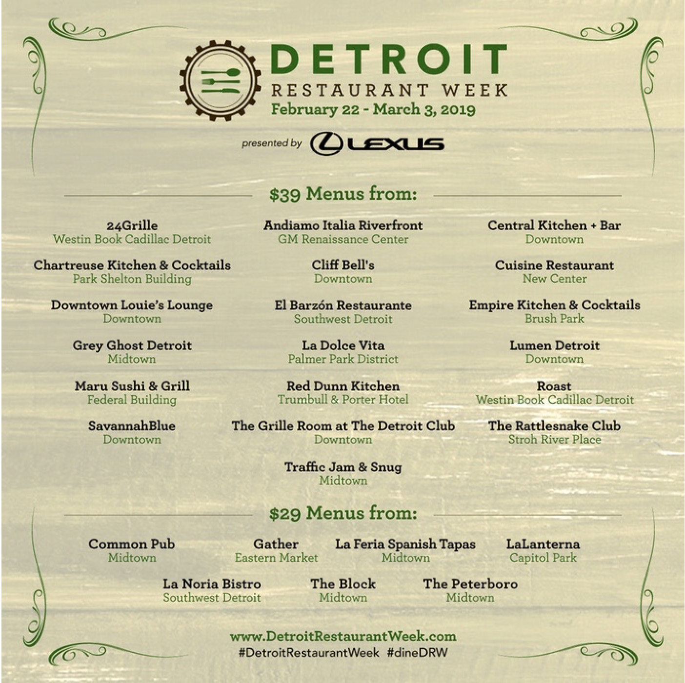 Detroit Restaurant Week 