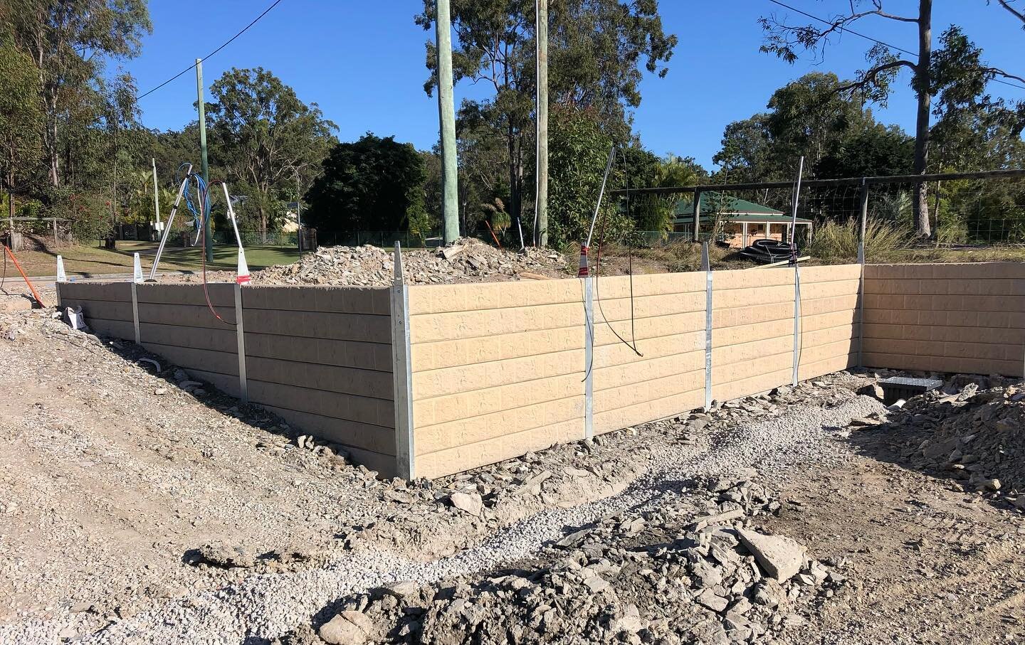 Retaining wall lines