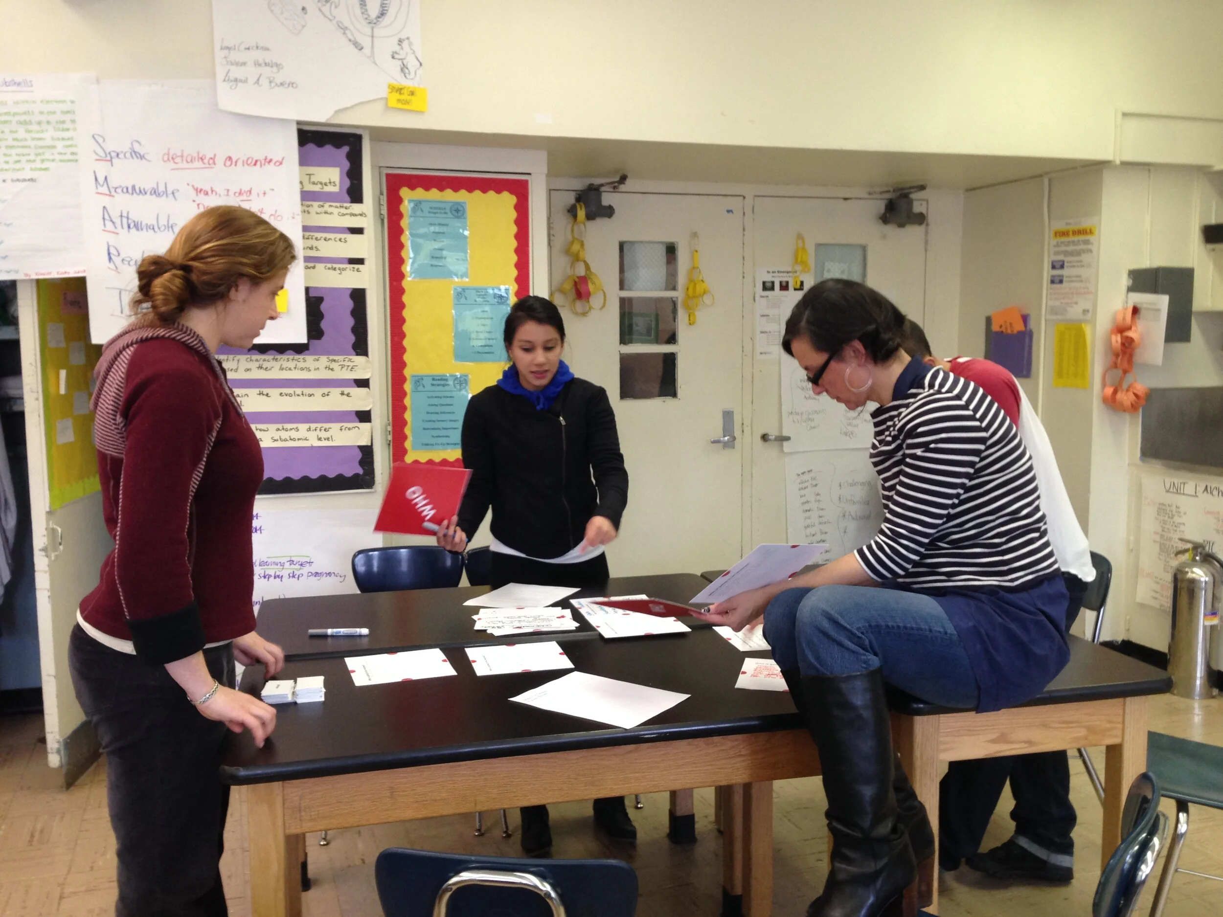  Linking the group’s “Who” tiles by similar themes or emotions 