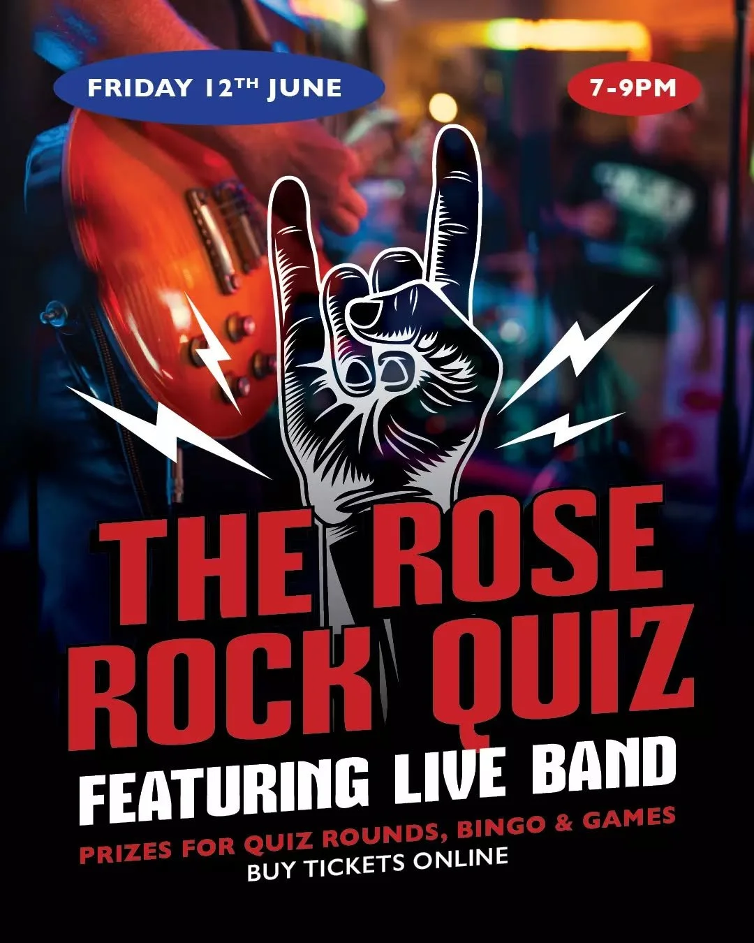 We&rsquo;re turning up the volume with the Rose Rock Quiz 🎸

Expect loud tunes, fast questions, and serious competition! Get your tickets while you can by heading to the link in our bio.