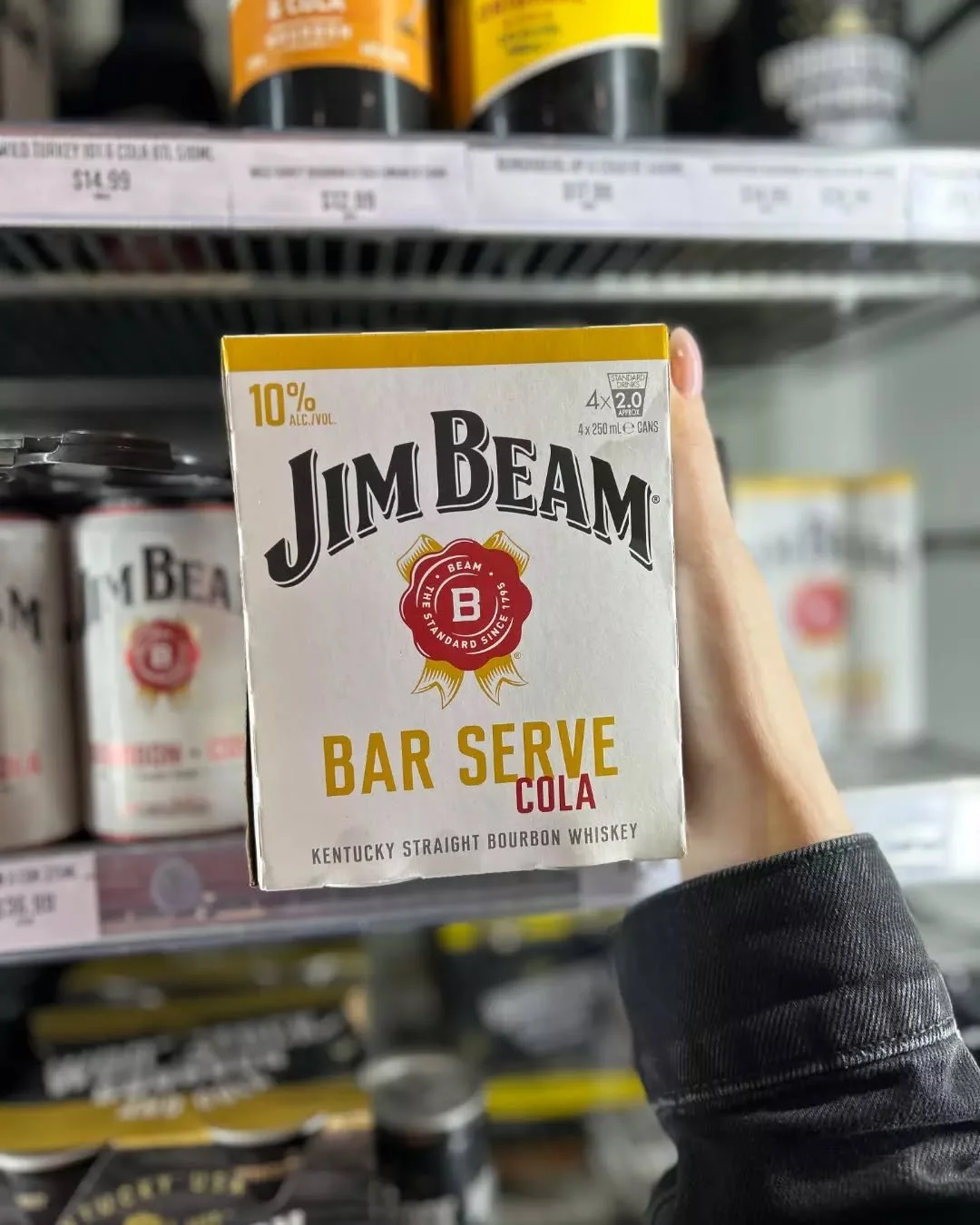 10% and straight to the point 🥃

Jim Beam Bar Serve Cola has landed in the fridge at Bunbury Liquor Barons.