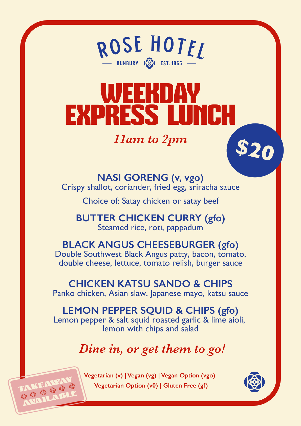 Lunch & Dinner at The Rose Hotel Bunbury Pub & Restaurant Kid friendly restaurant Bunbury