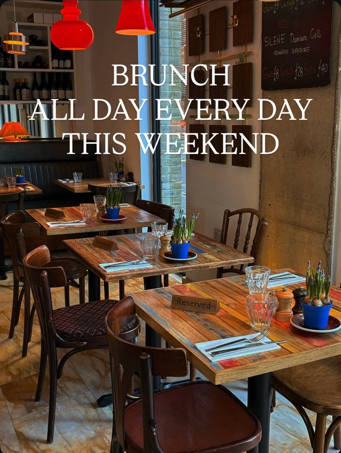 We&rsquo;re extending our bank holiday brunch hours this Easter weekend 🐰🌷

On Saturday, Sunday &amp; Easter Monday, we&rsquo;re serving:

☕ Breakfast until 3pm
☕ Brunch until 4pm

Enjoy perfectly poached eggs with a proper coffee, and take advanta