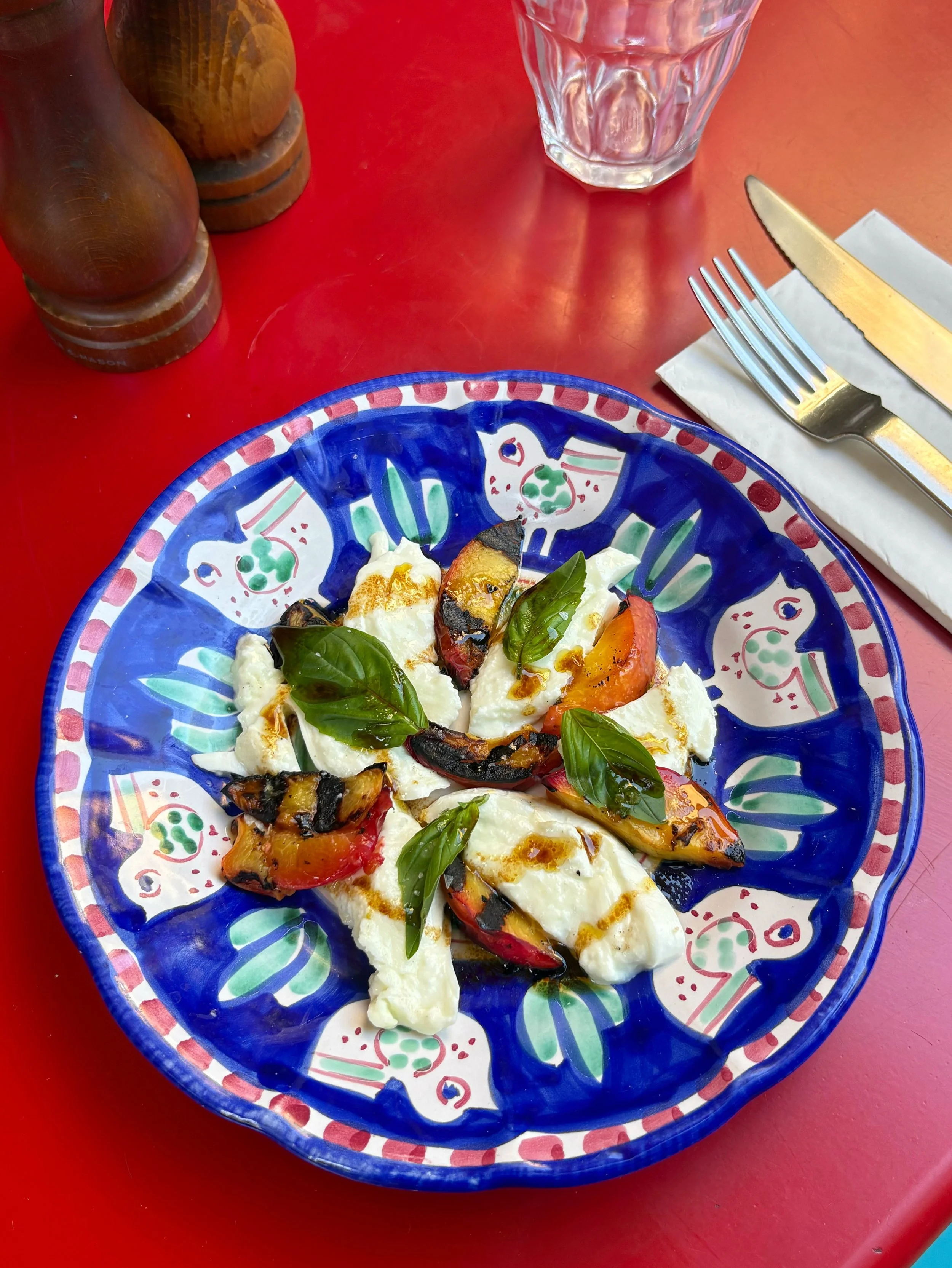 Campania week is in full swing 🇮🇹☀️

A region where simple ingredients shine, owing to rich volcanic soils, coastal breezes, and Mediterranean sun. 

Menu highlights include:
🌿 Grilled peach, buffalo mozzarella &amp; basil salad
🍅 Home made pasta