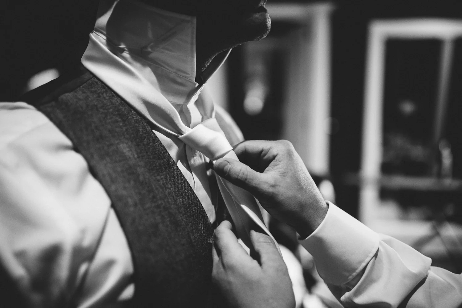 Carlowrie Castle - Groom Prepares