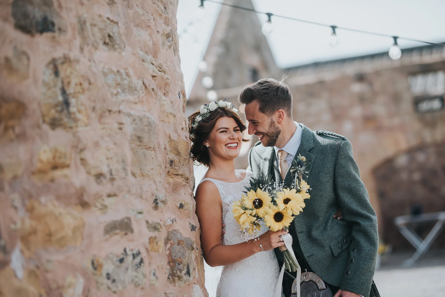 The Cow Shed Wedding Bride & Groom