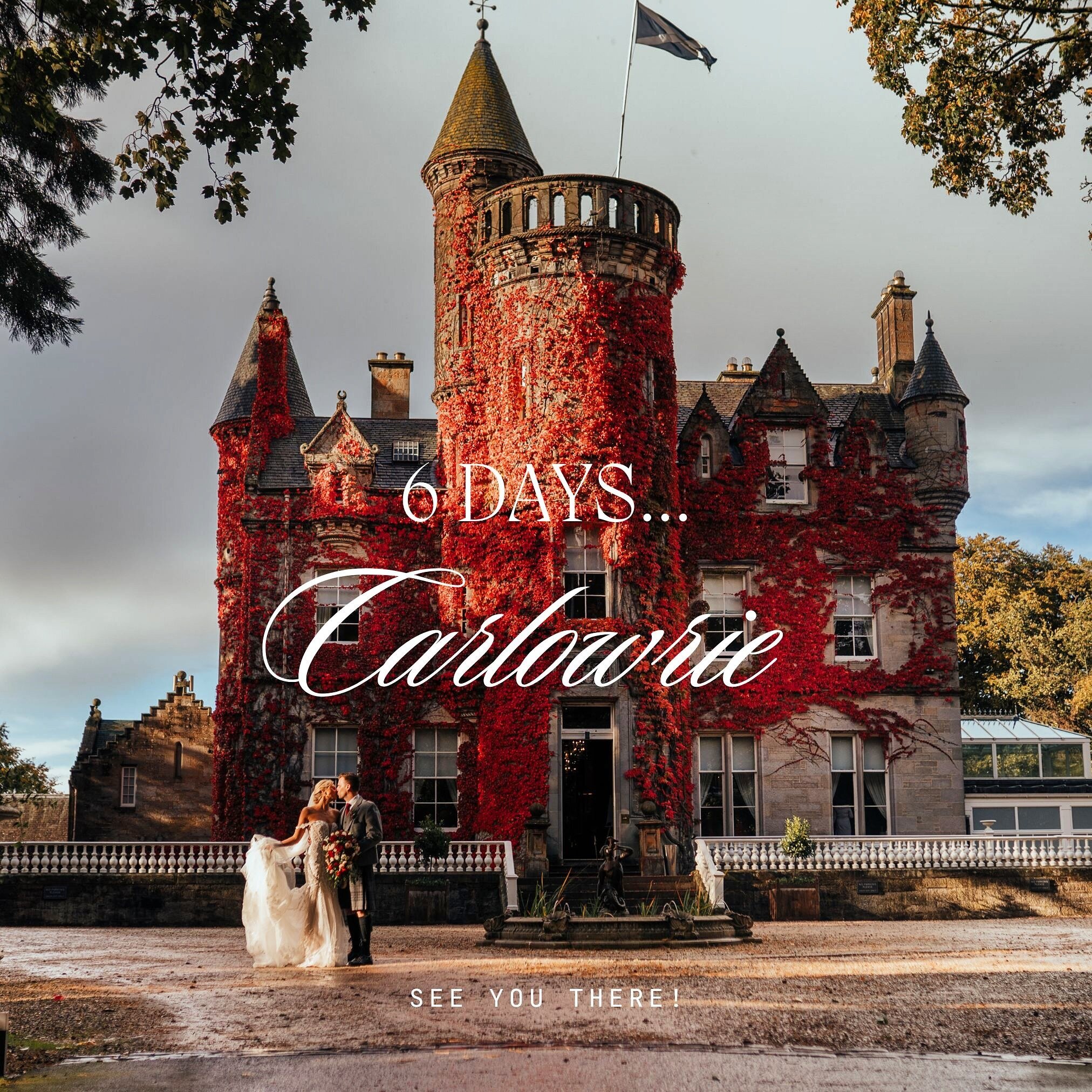 6 days to go! Are you ready? #carlowrie #carlowriecastlewedding #scottishwedding #redivy #scottishcastle #castlewedding #scottishweddingphotographer #ukdestinationweddingphotographer #ukelopementphotographer #ukweddingphotographer