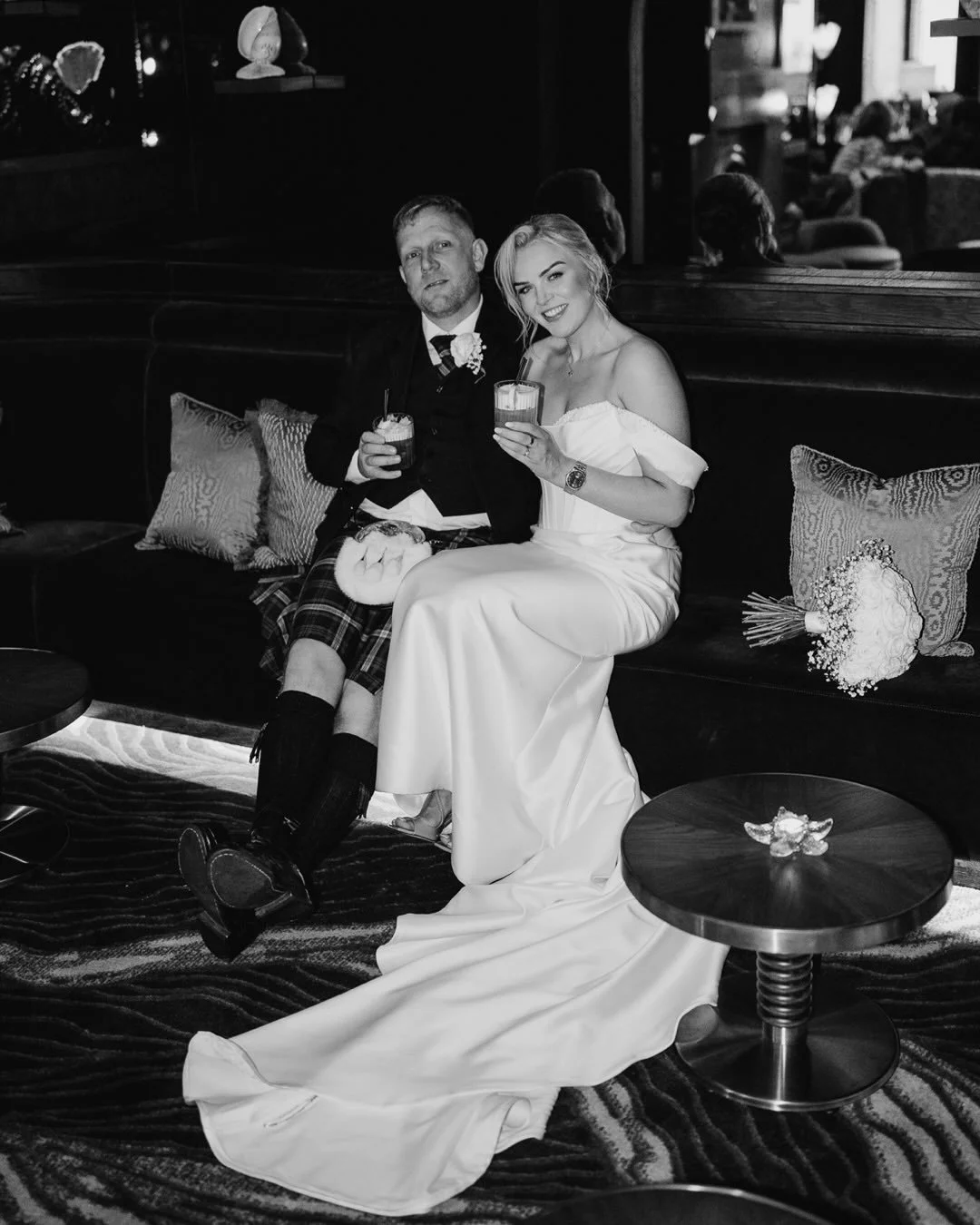 Hollie &amp; Tam 🤍🌊 04.04.2026
Storm Dave tried its best to steal the show on the west coast last weekend&hellip; but it had absolutely no chance against this lot 🌪️✨
Hollie was so excited to be marrying the love of her life, Tam, at Seamill Hydro