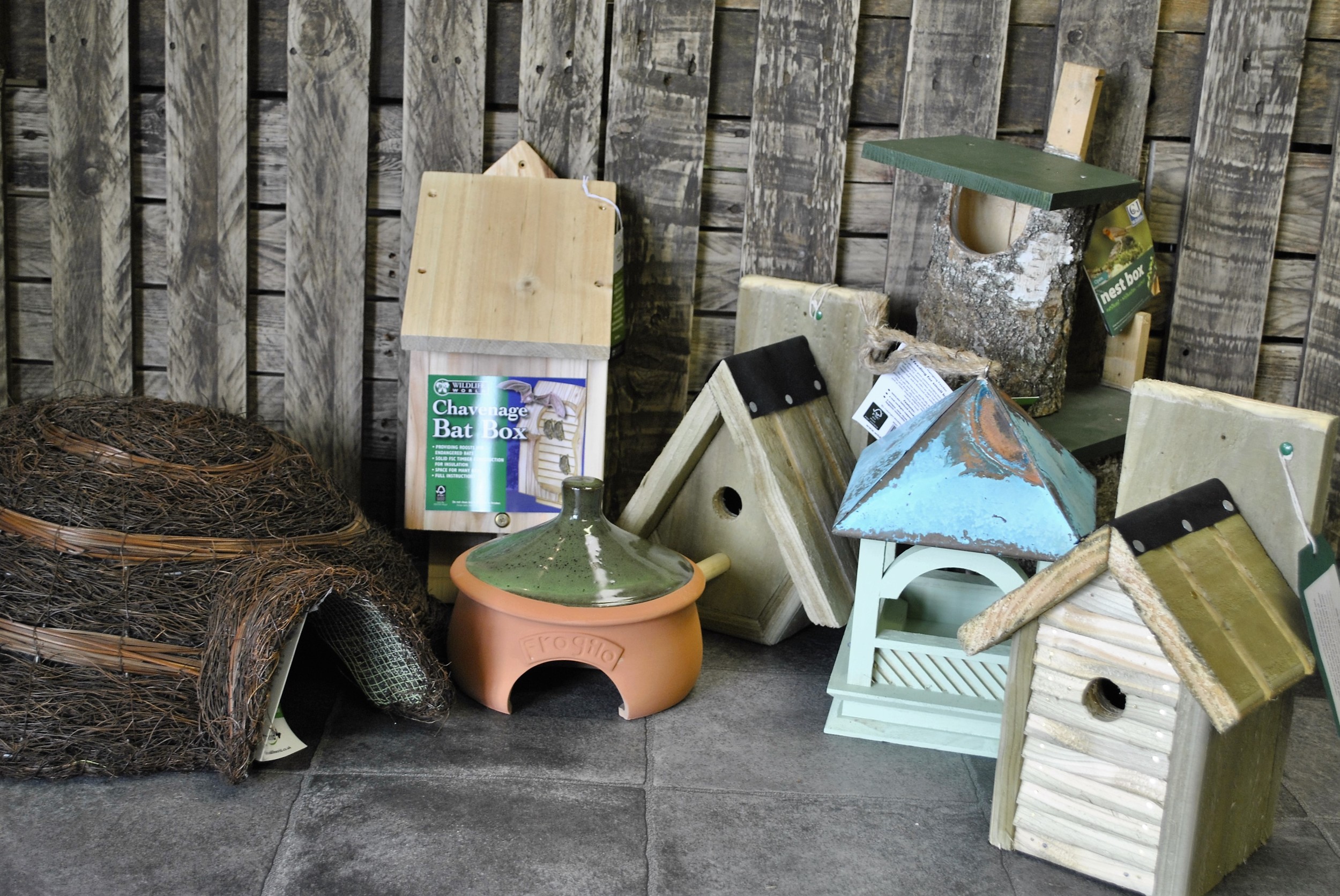 Wildlife houses, toad homes, hedgehog homes and bird boxes for sale at Ginger&Browns pet shop in Northwich, Chester near Chester, Winsford, Frodsham. Shop in store or buy online.