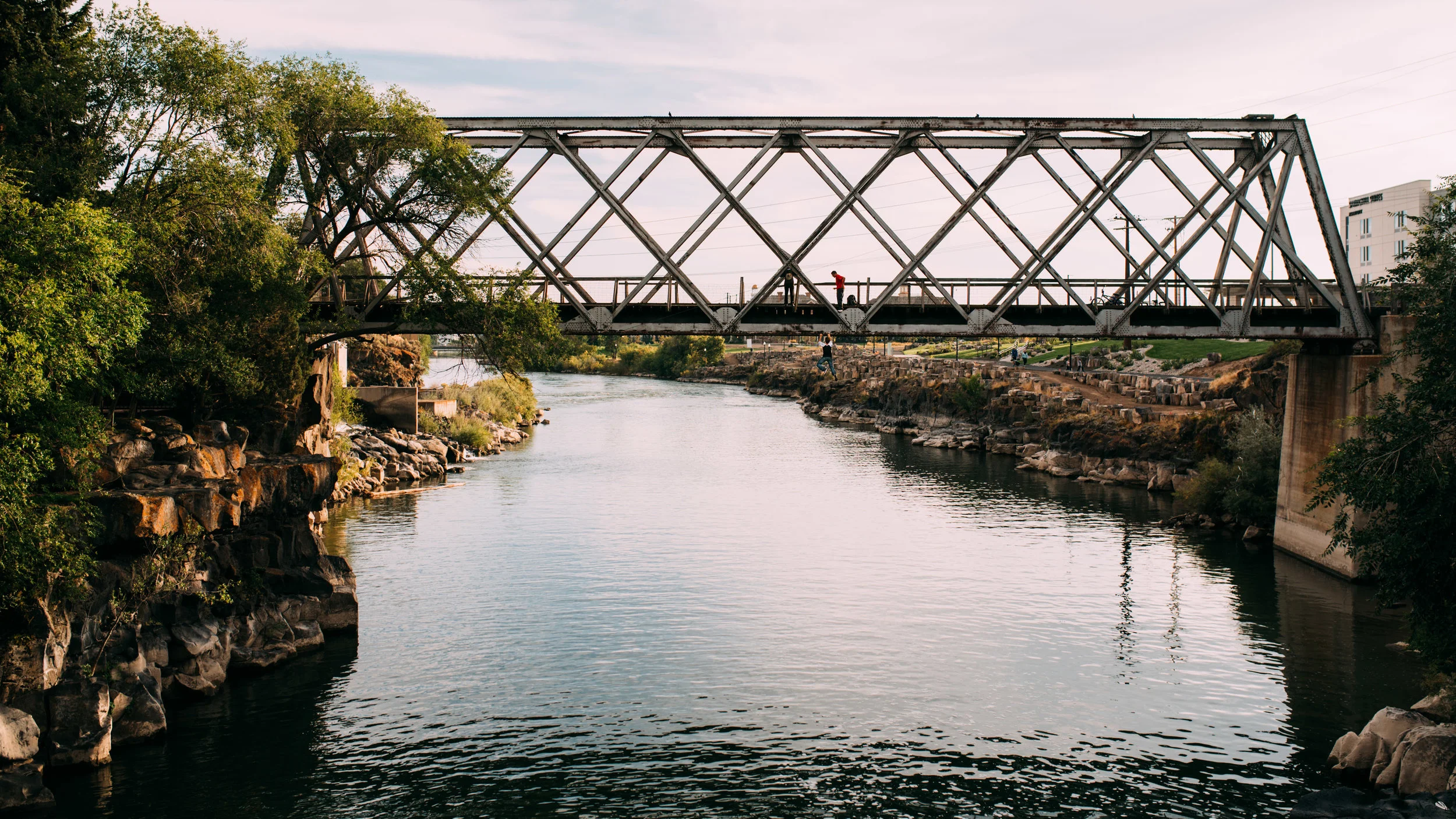 Coming from a small Midwest town, I can relate to these kids. Sometimes when there's nothing to do, you have to get creative. Like hanging off a bridge for fun.