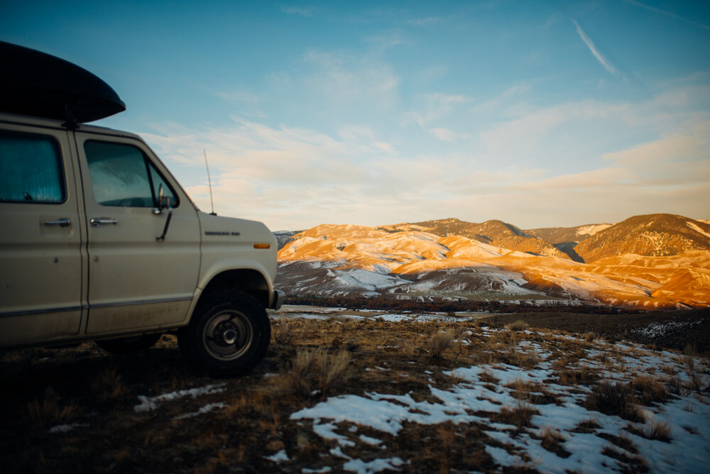 Caroline sits high over Lemhi Valley in northern Idaho on her perch.