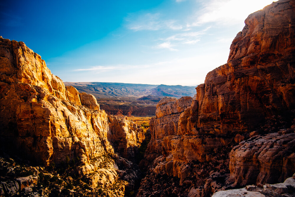 From a high vista back in Hog Canyon, you can see the river valley below &amp; miles of country beyond.