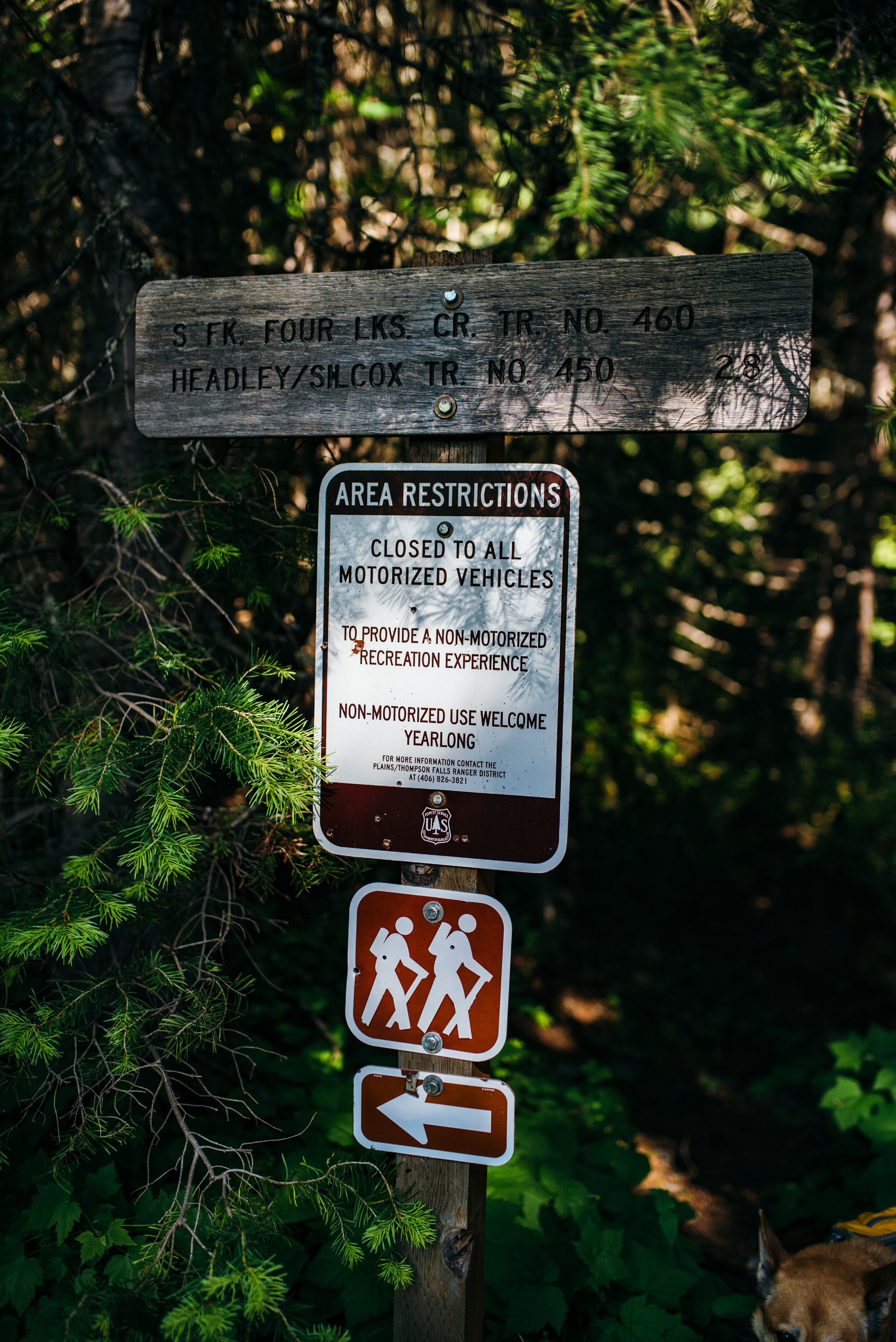 The sign at the entrance to the trail. On we go!