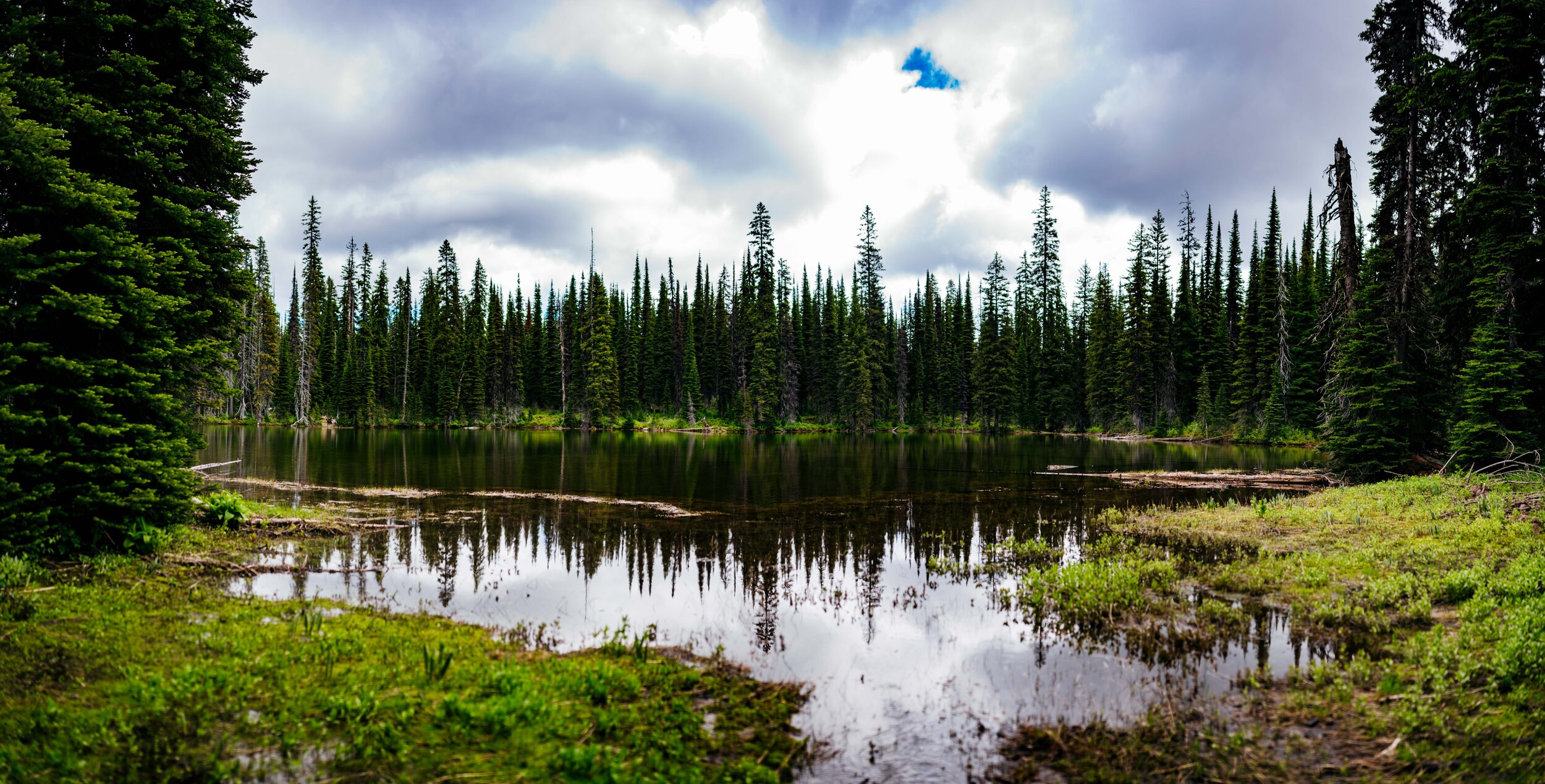  First of the four lakes we found! 