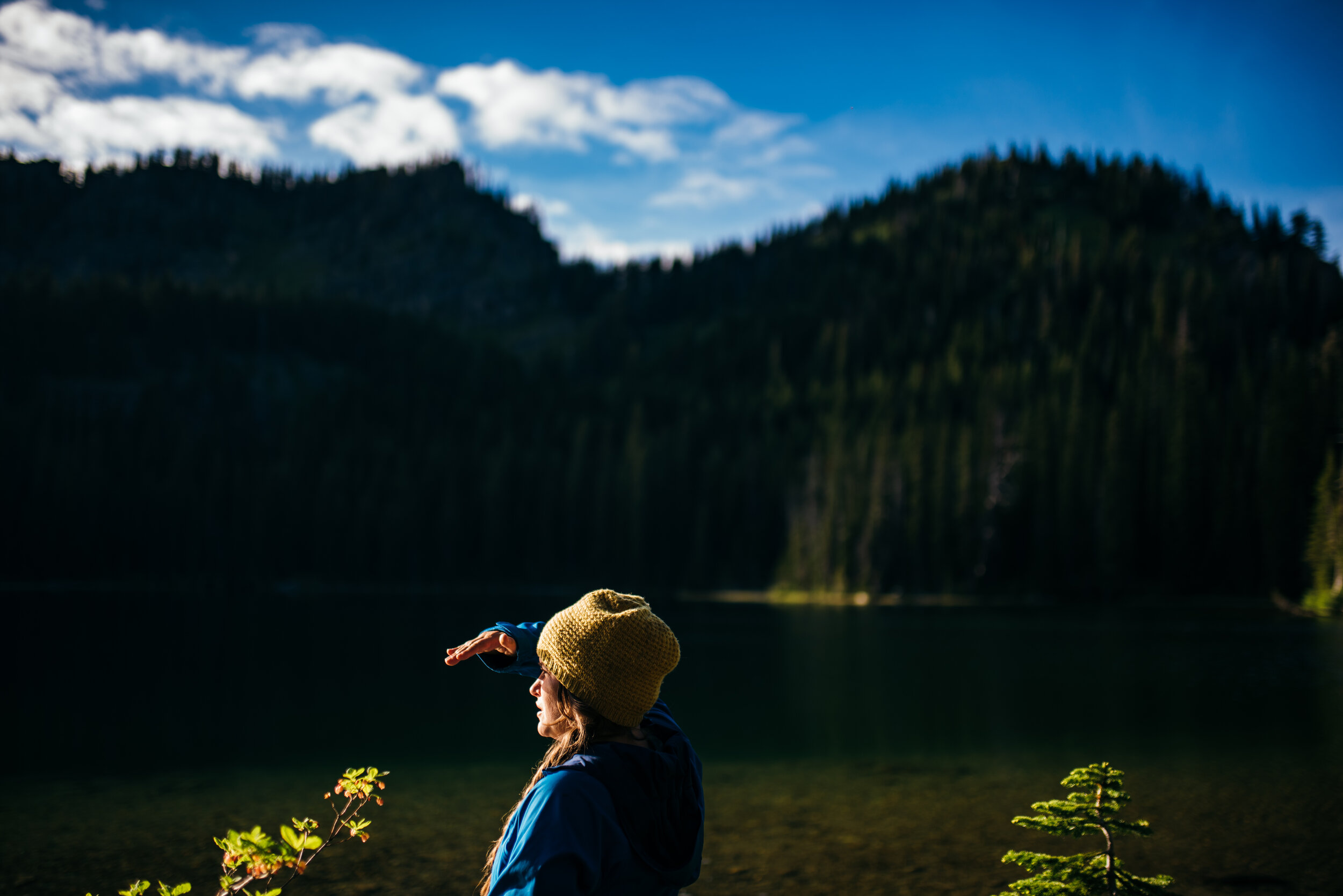  Holly scans the horizon hoping to spot a moose. Spoilers: she spotted one the next morning. 