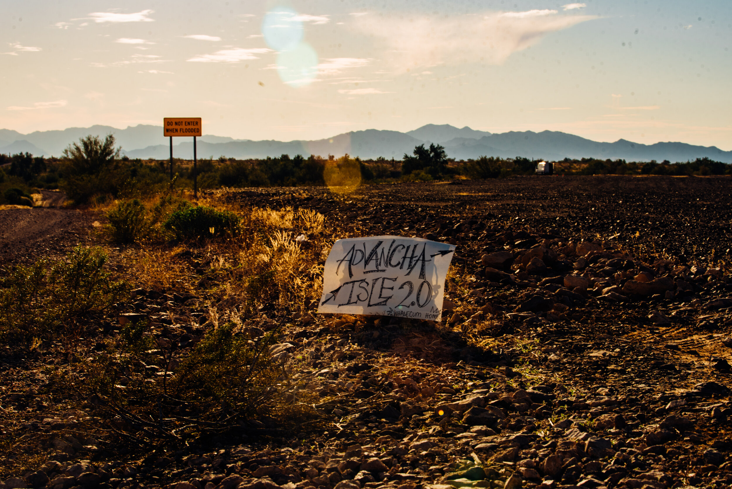  Official sign we made so that folks wouldn’t miss the turn &amp; get stuck in the wash a few hundred feet down the road. Ha 