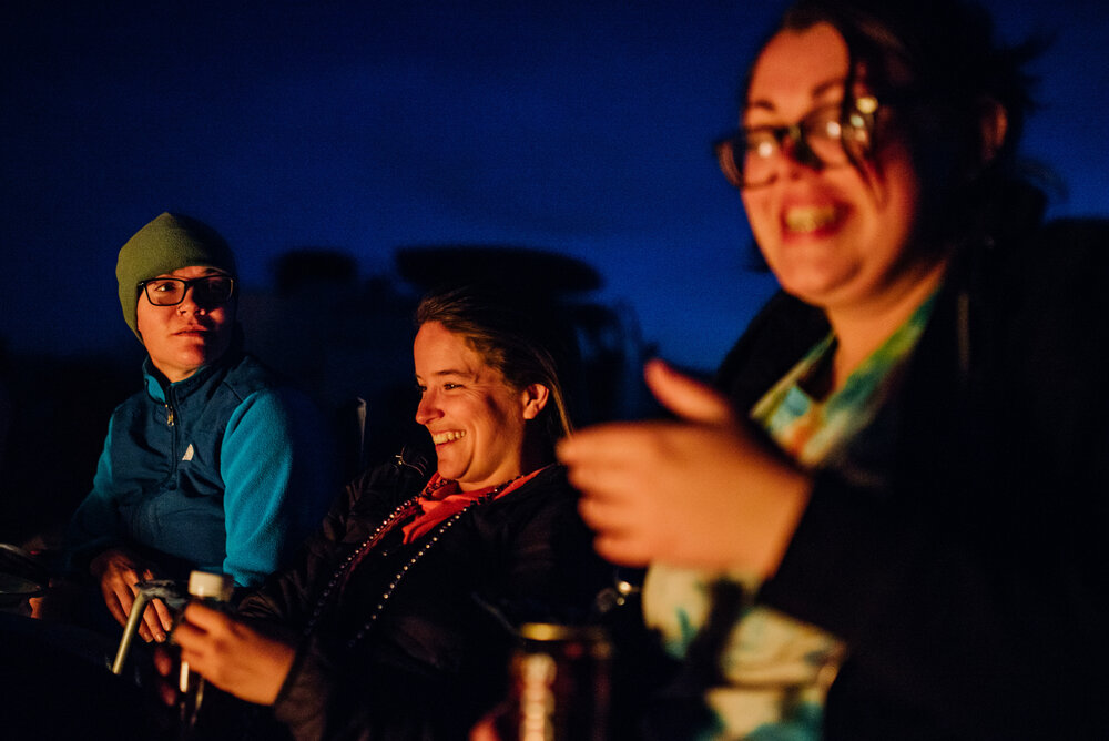  Lots of laughs &amp; smiles around the campfire. 