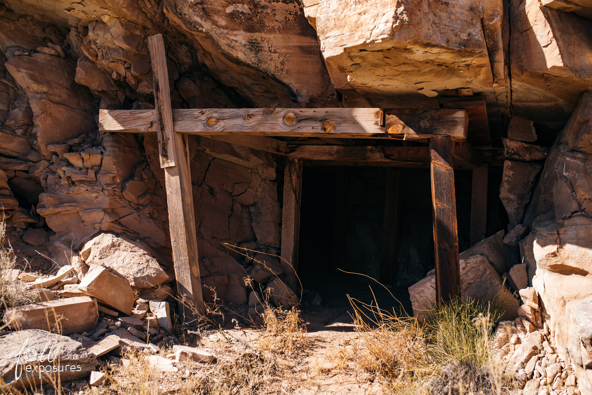  Close-up of the mine entrance 