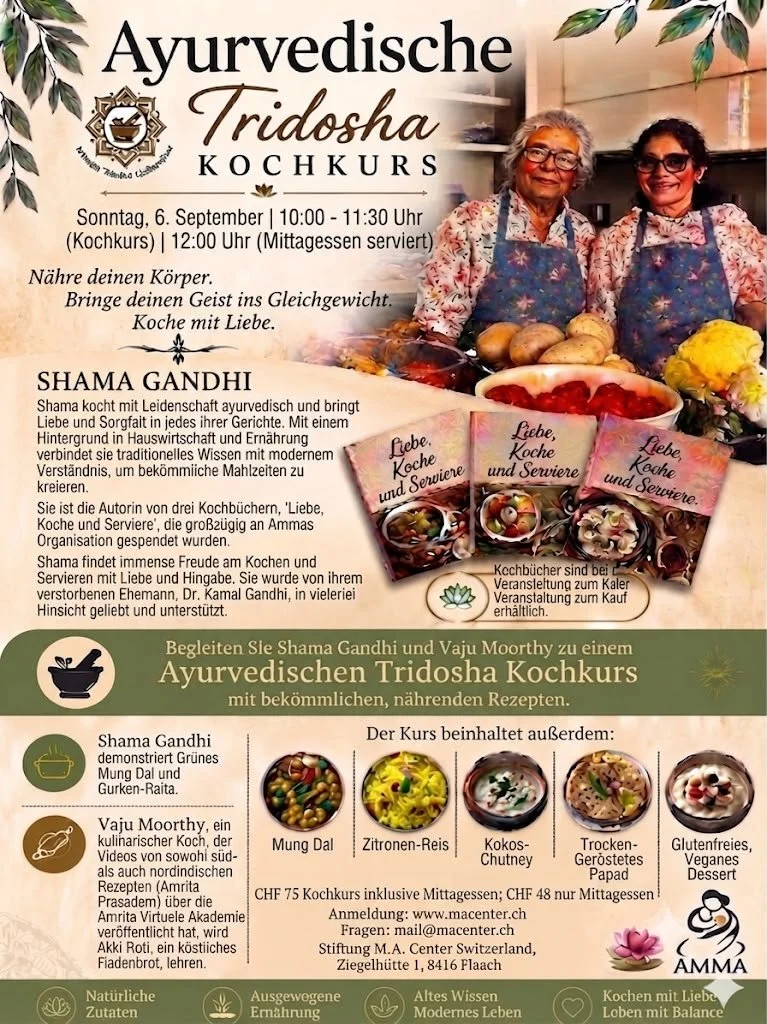 Ayurvedischer Tridosha Kochkurs - Vorankündigung