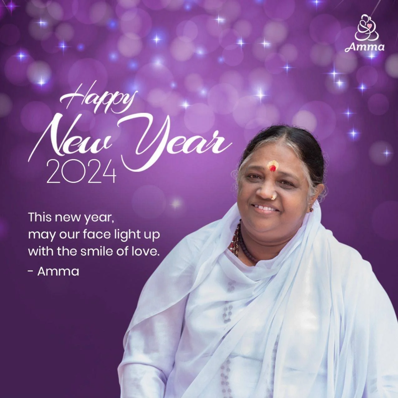 "Möge dein Gesicht in diesem neuen Jahr mit dem Lächeln der Liebe erstrahlen."