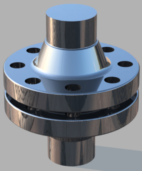 Pretty basic flanged pipe - Made in AutoDesk Fusion 360 - "Plaza" environment preset