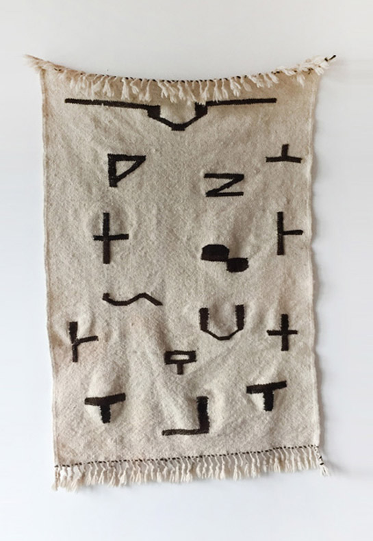 Symbol Rug from drawing plus woven collaboration