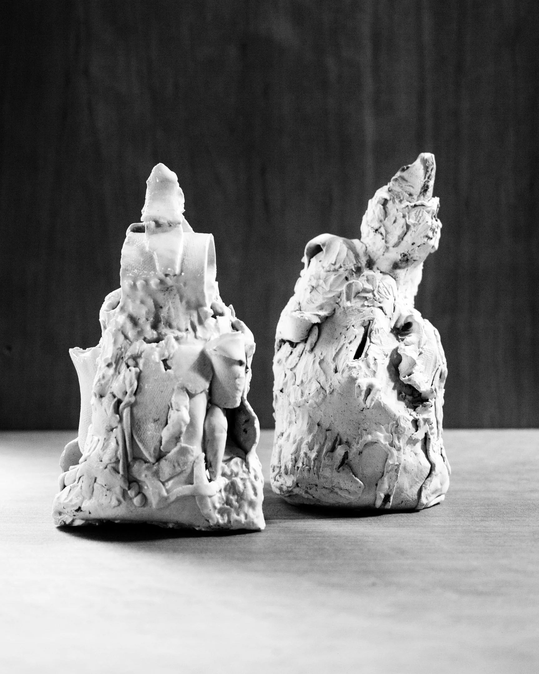 Honor Relics- clay forms with nooks and holes to hold some things that you collect throughout your day that you might want to look at differently. Or use them for communication  to a far way loved one by writing things down and tucking them inside.