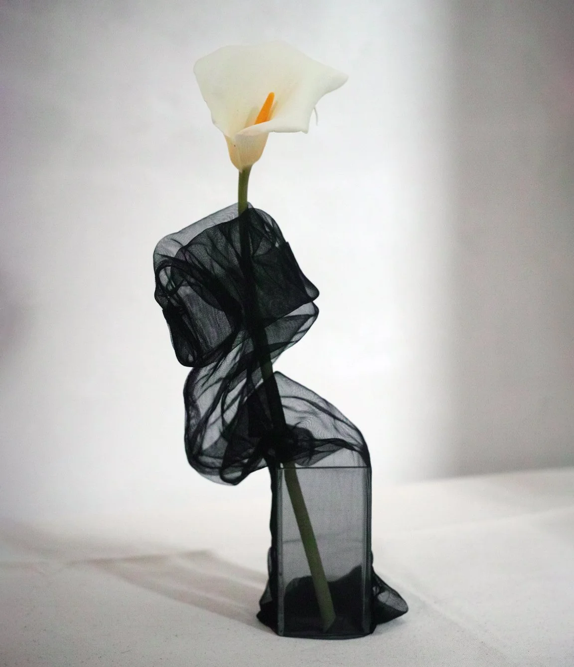 Sketch for a nylon vessel to hold flowers forms