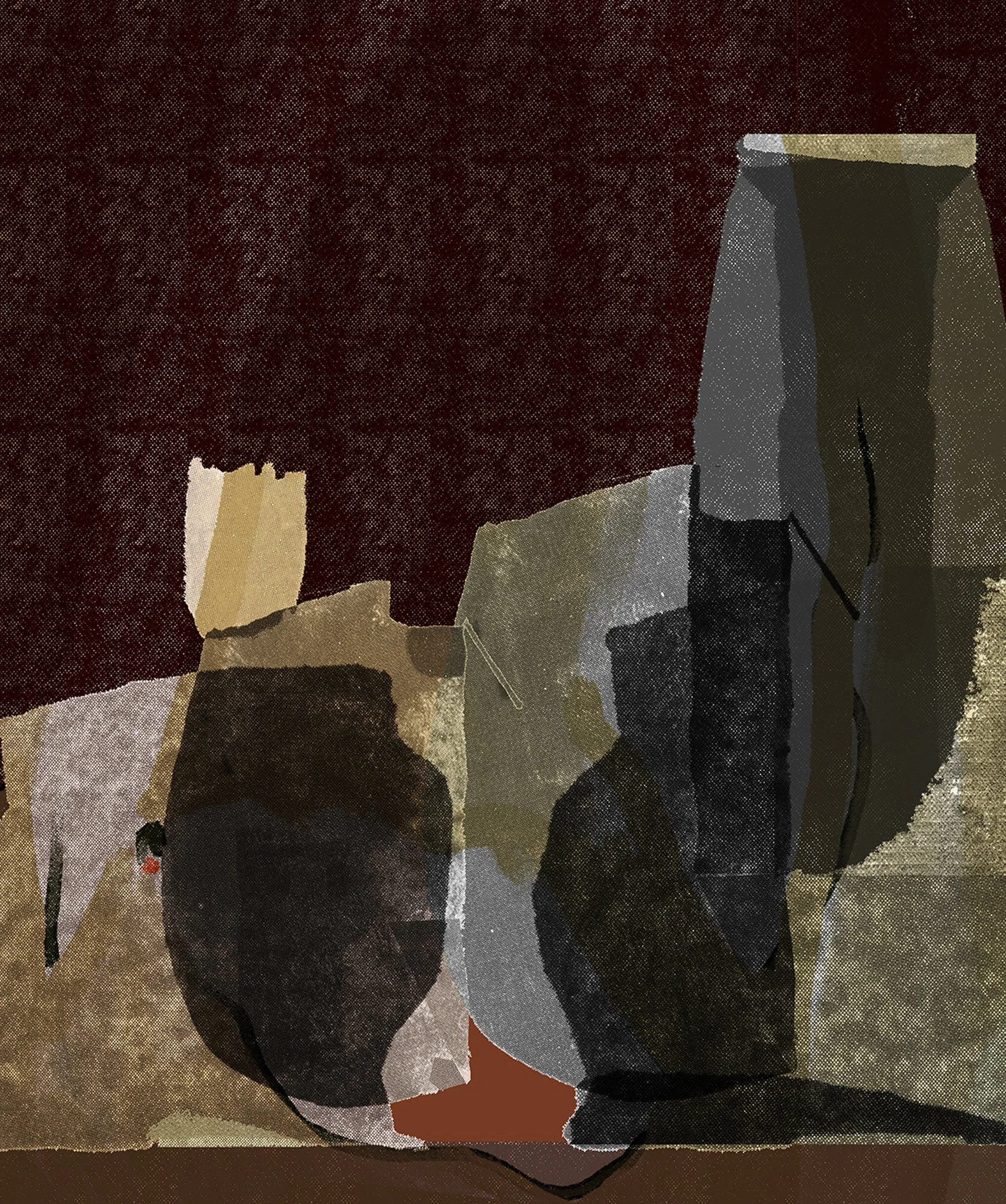wood block still life