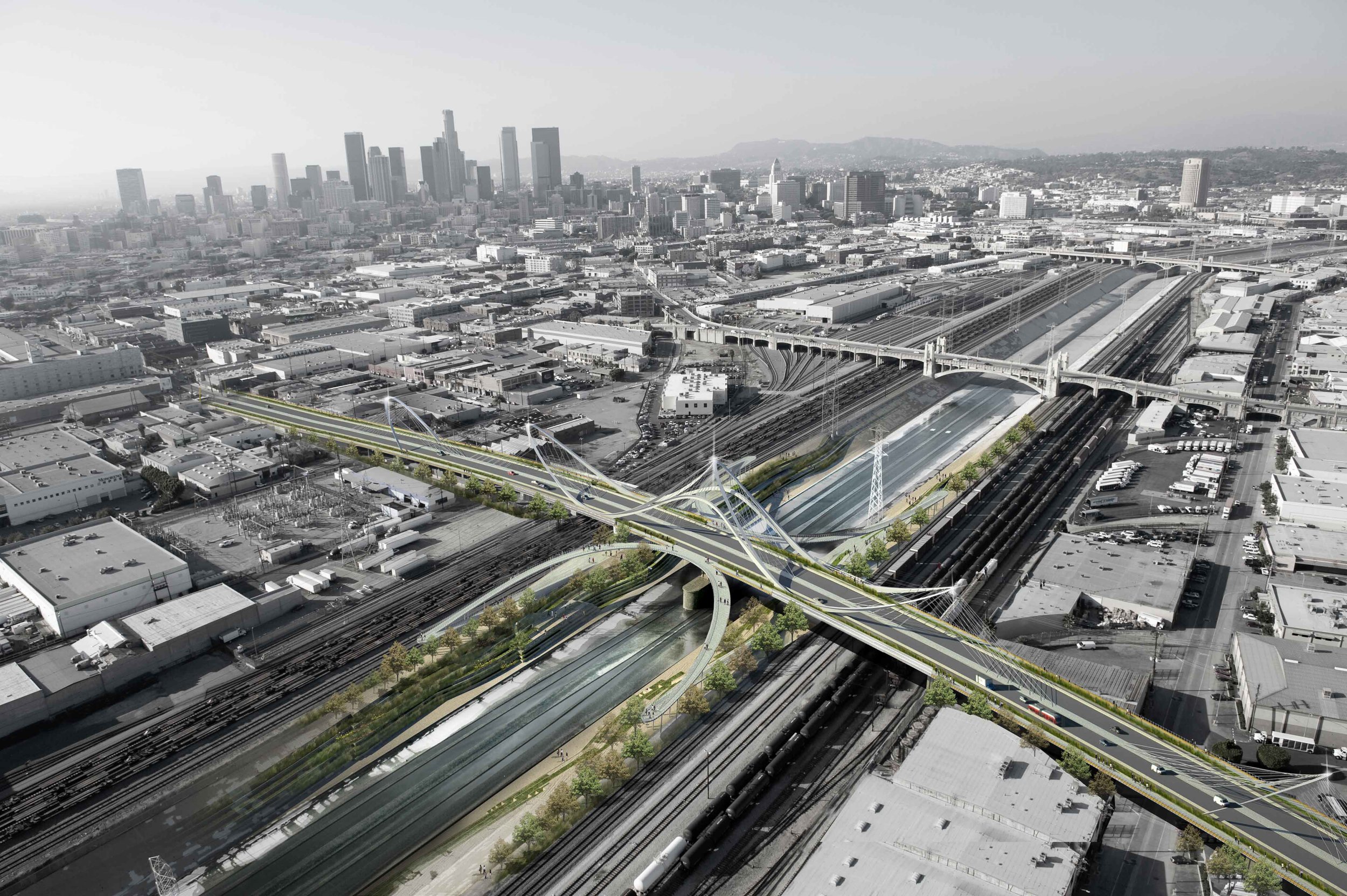 Sixth Street Bridge Replacement Competition, Los Angeles. Designed while at AECOM.