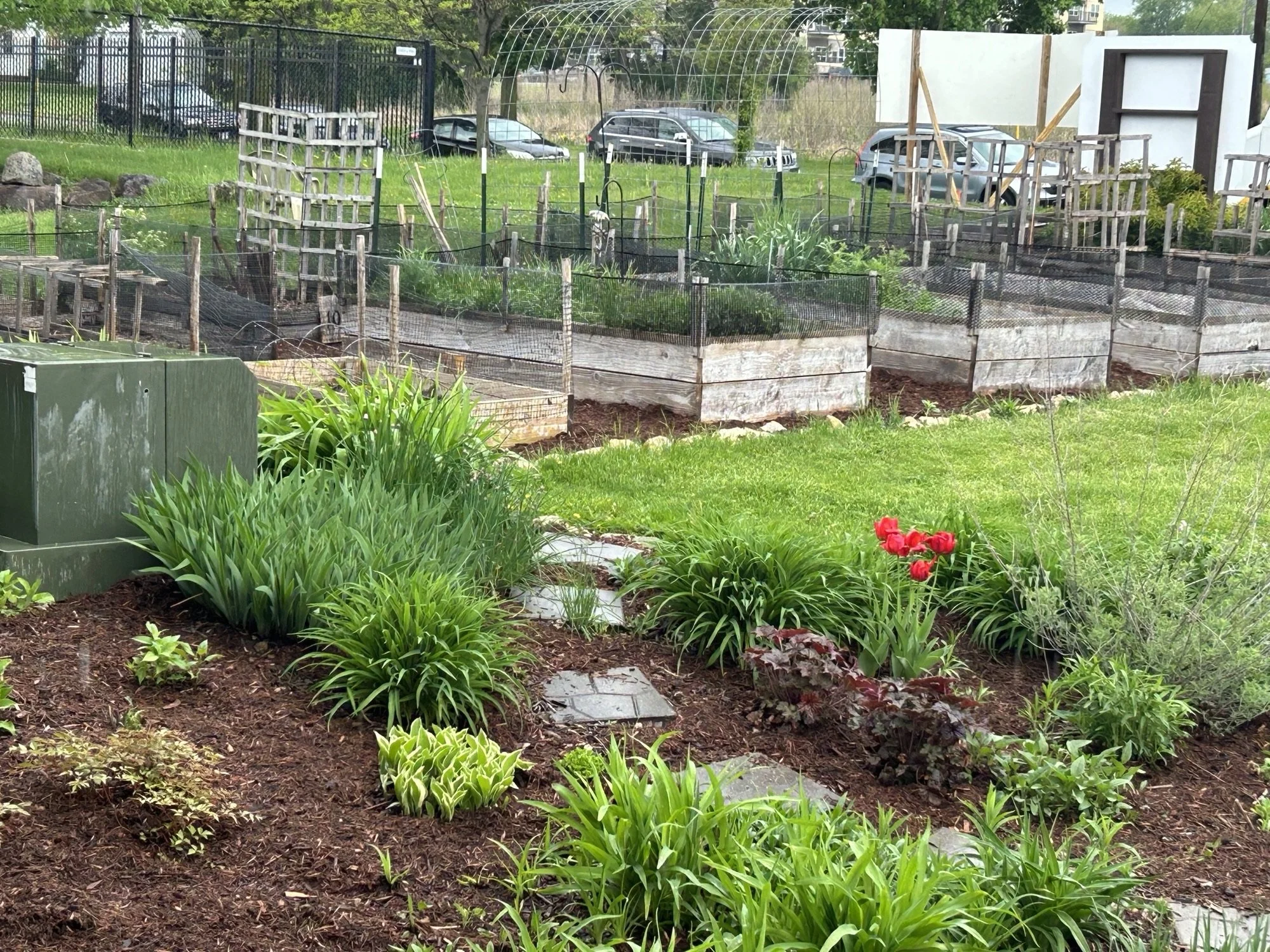 Work day at River Food Pantry