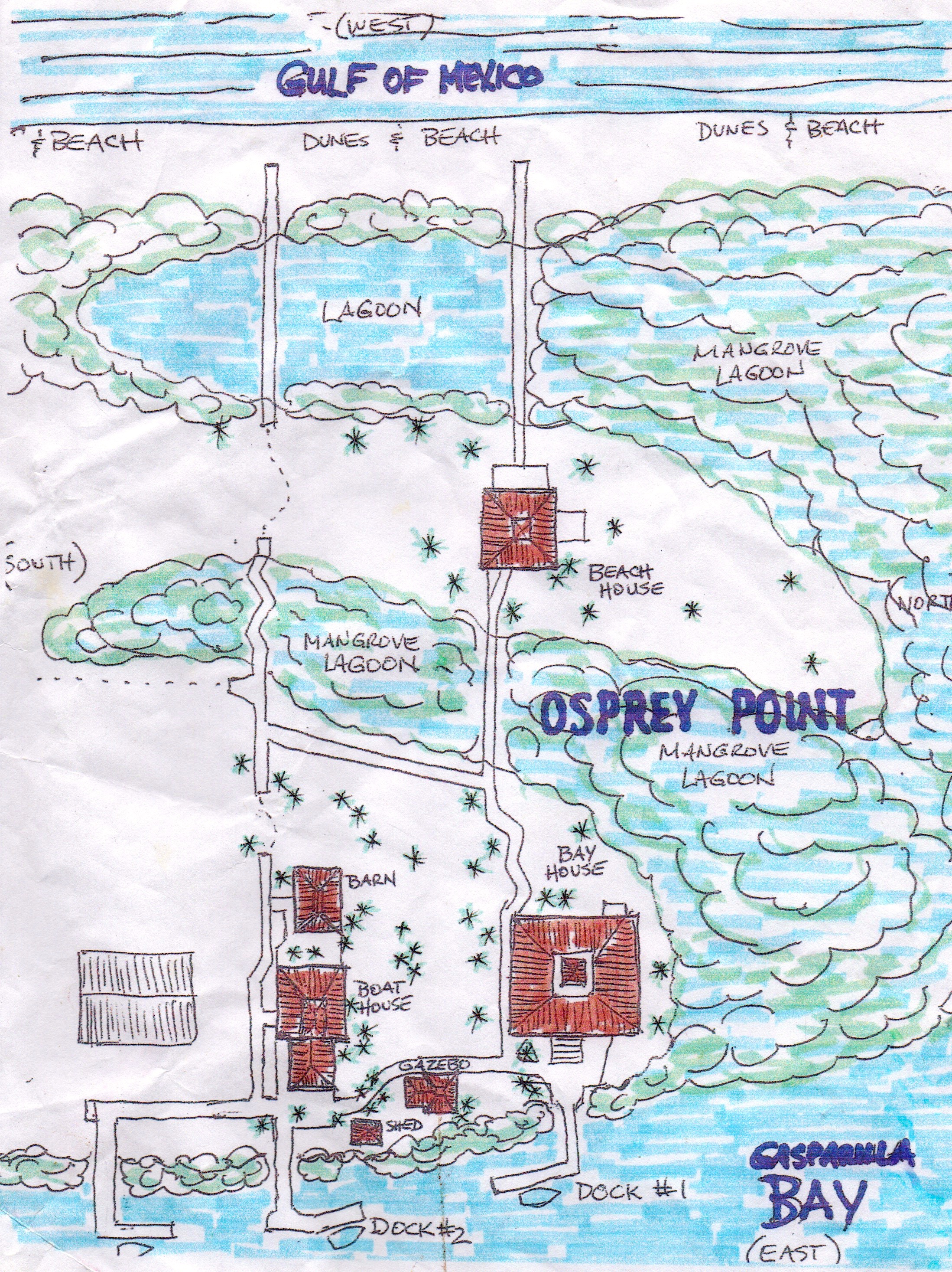 Map of Gasparilla Getaways