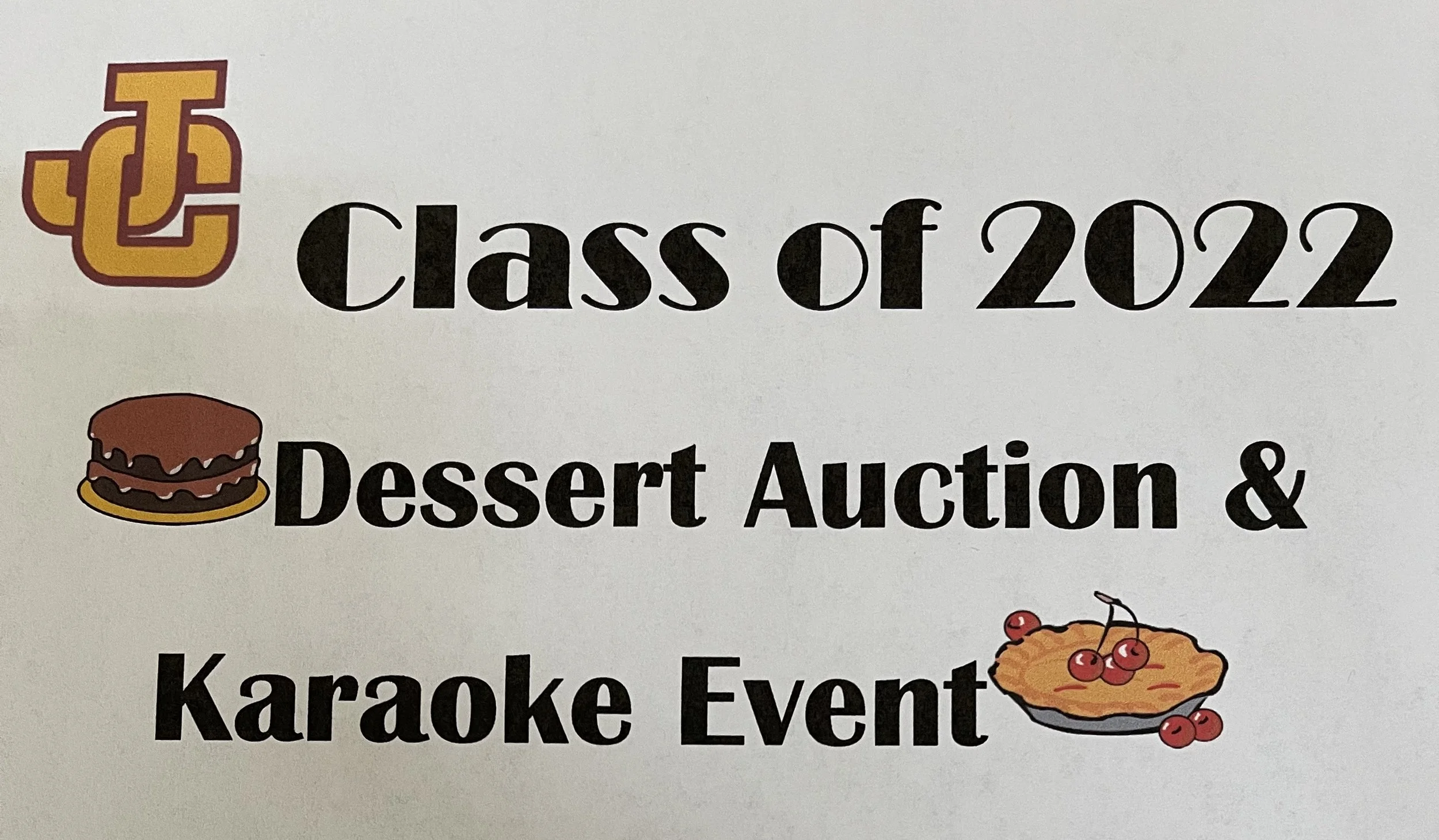 JCHS Dessert Auction &amp; Karaoke
