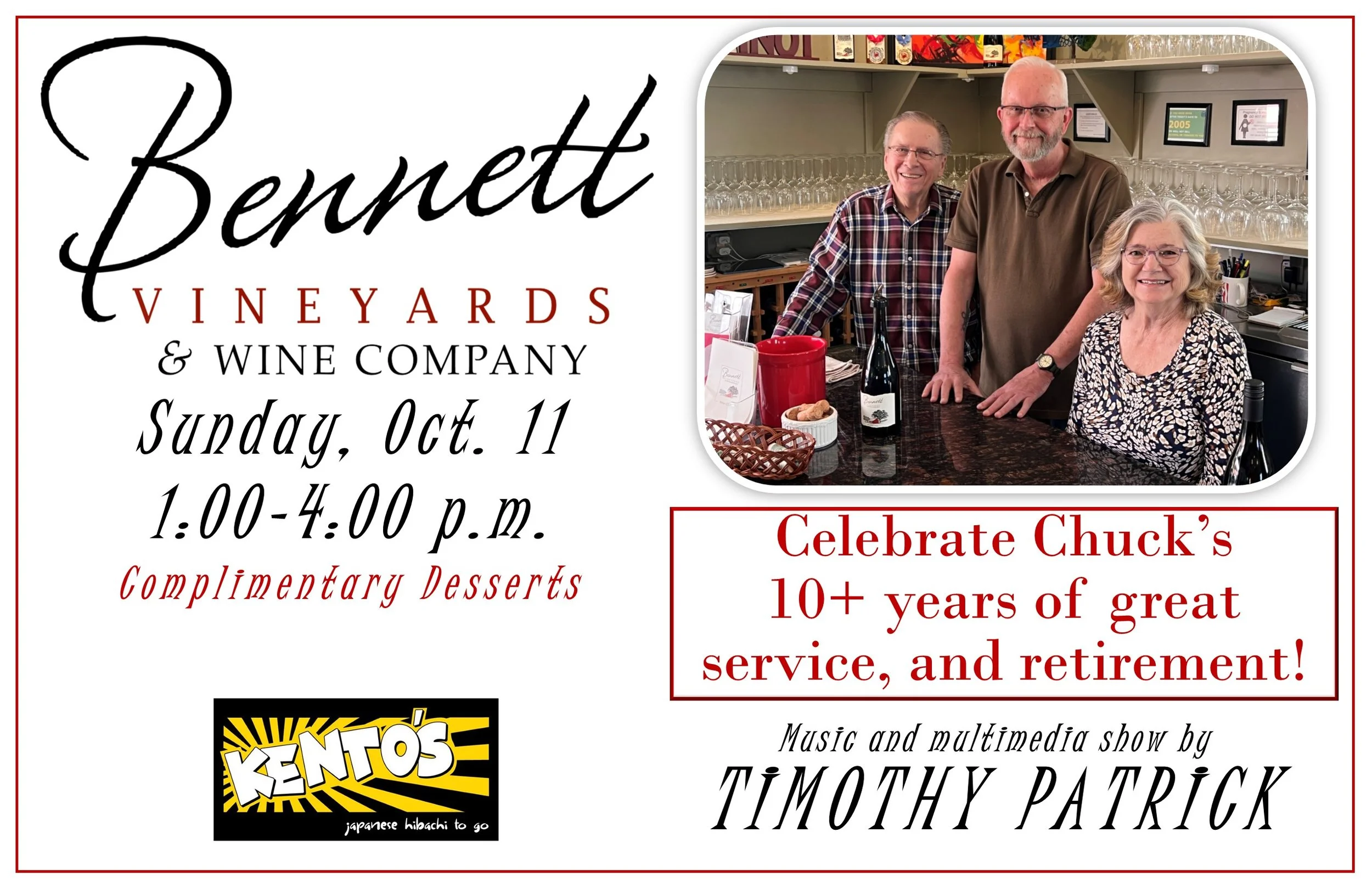 Chuck is Retiring from Bennett Vineyards!