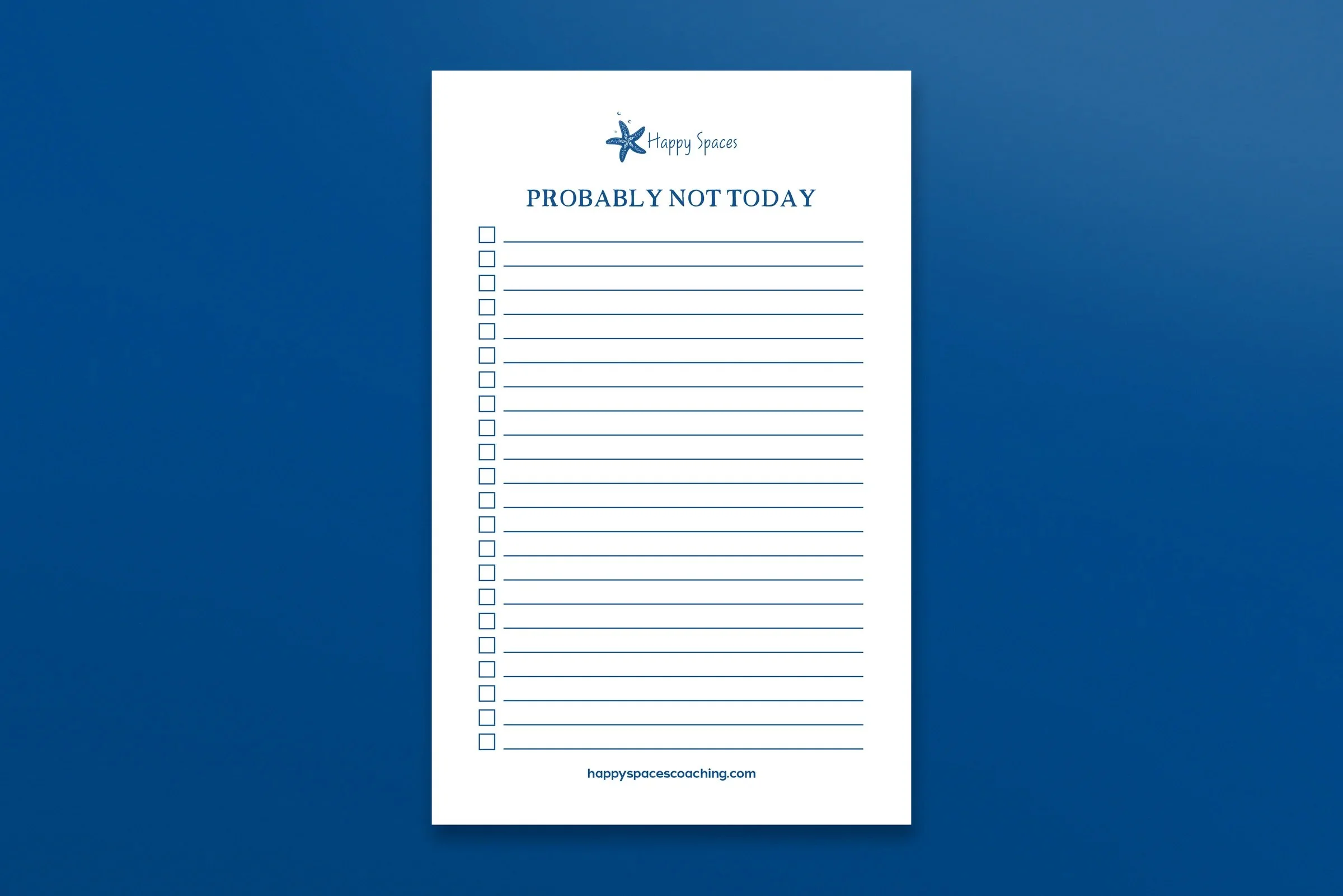 The probably not today checklist/notepad by Happy Spaces