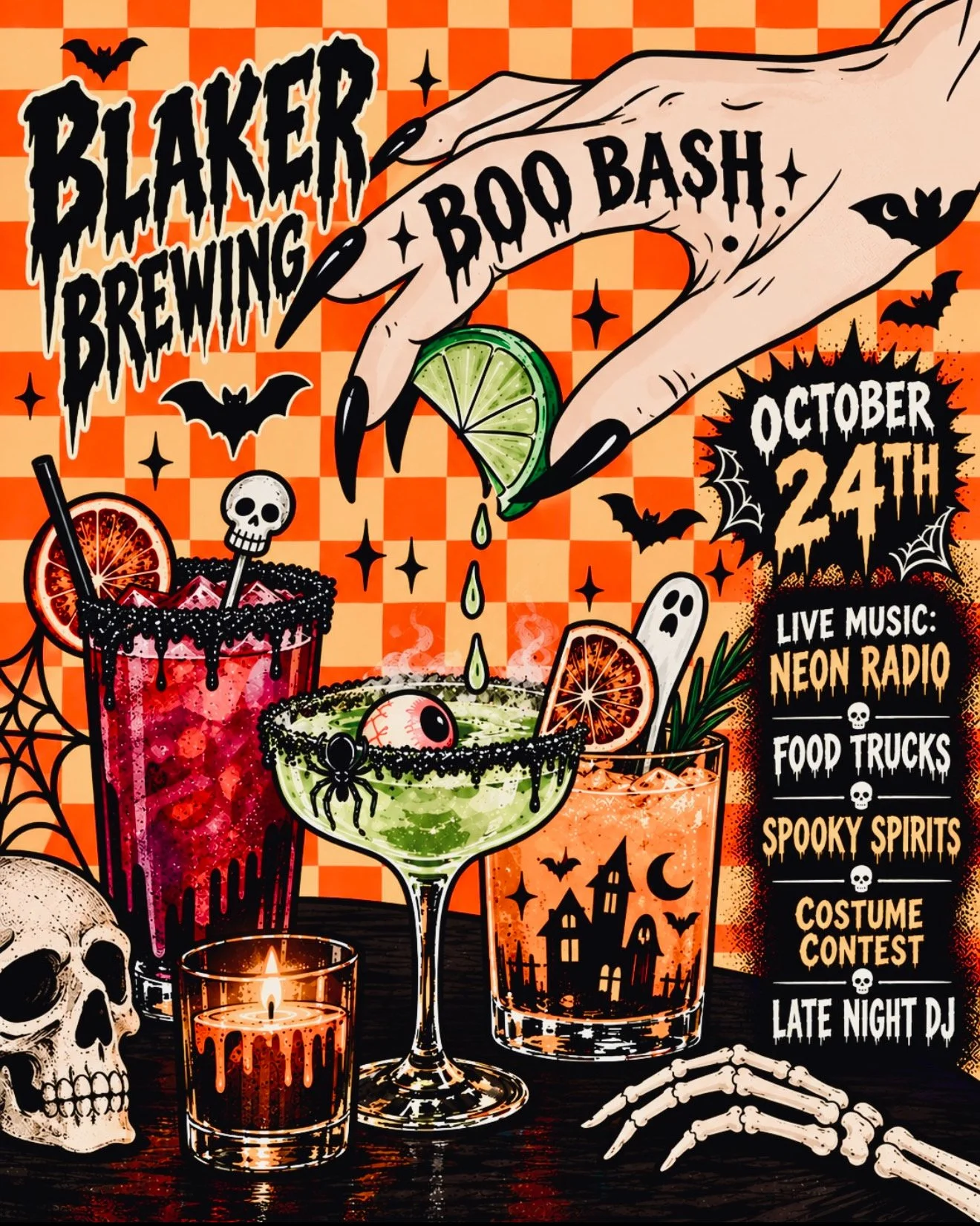 Halloween Party with Neon Radio