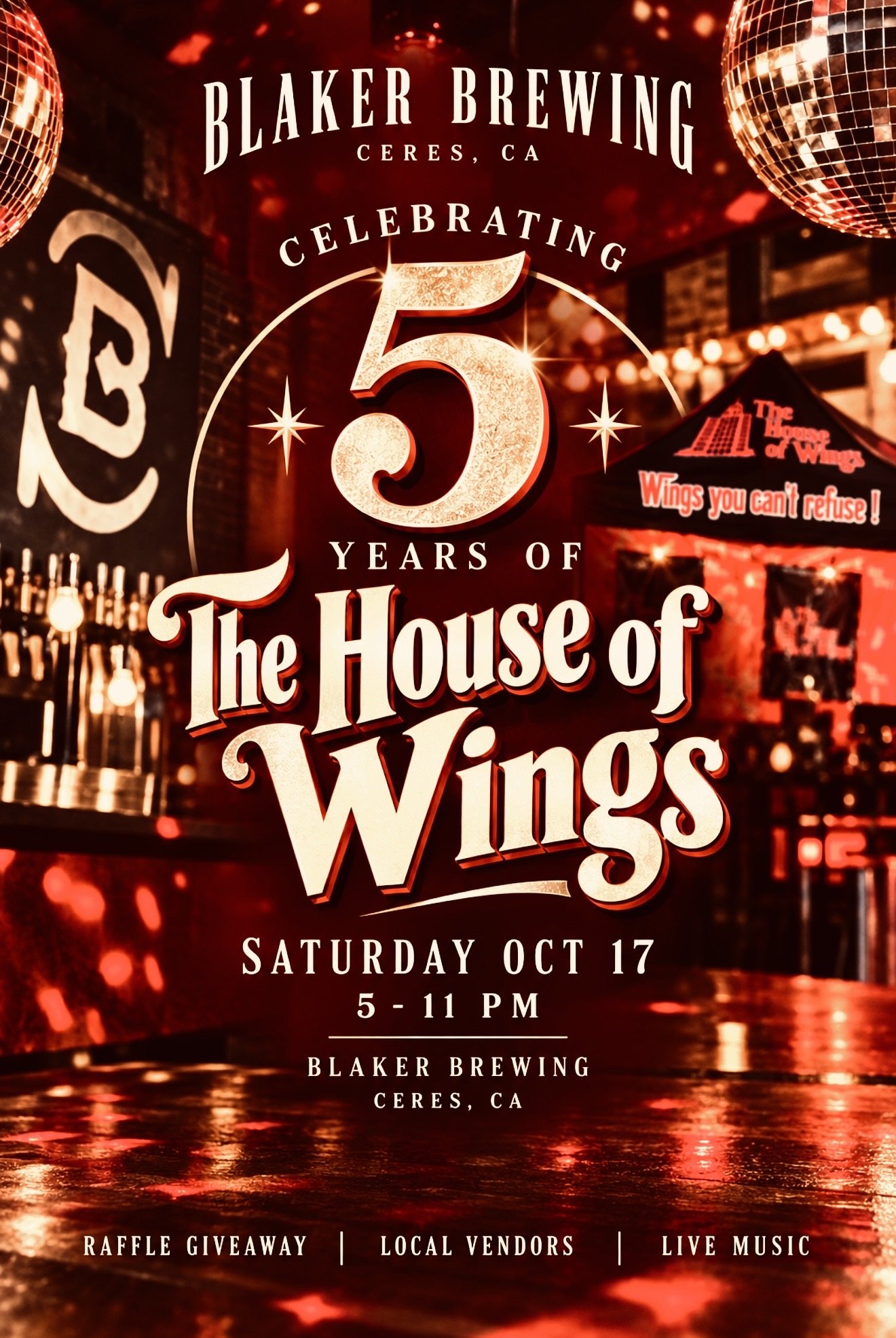 House of Wings 5-Year Anniversary Vendor Night