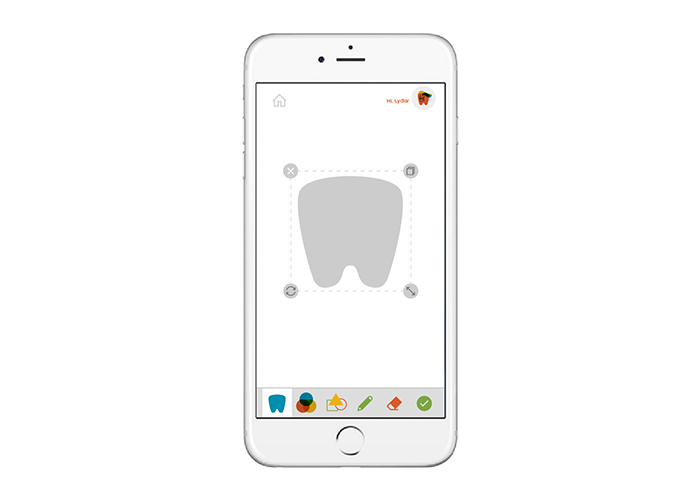  3 Start by selecting the toothie button from the utility menu to create a toothie. 