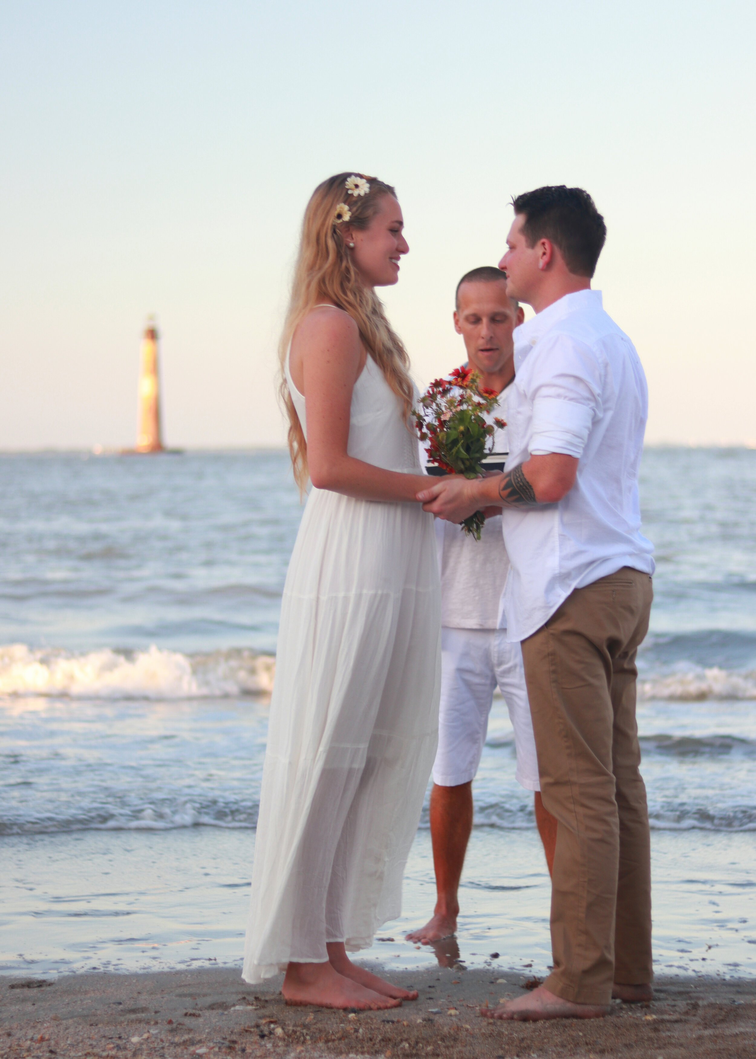 Couples Portrait Beach Wedding