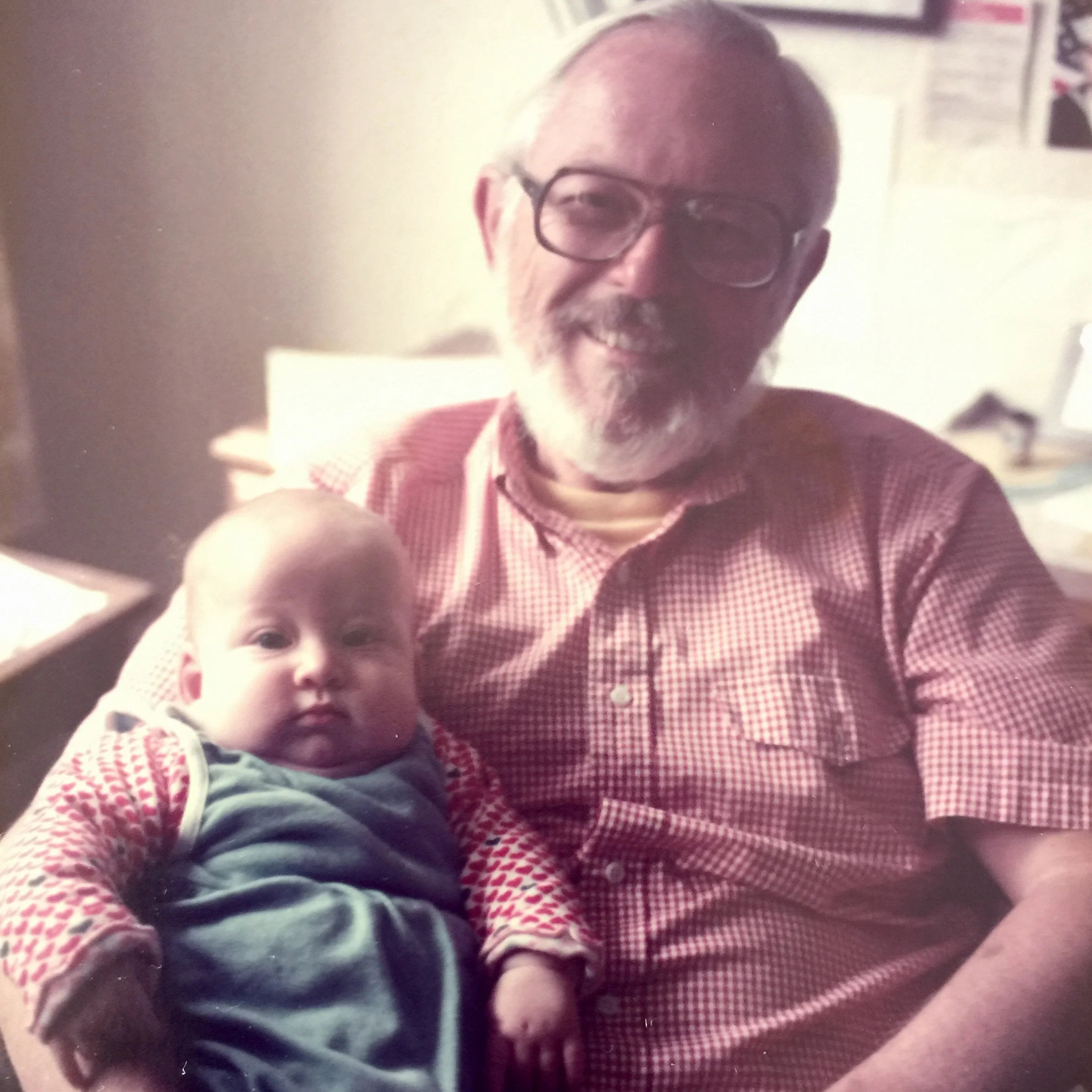 Opa holding Drew, 1984.