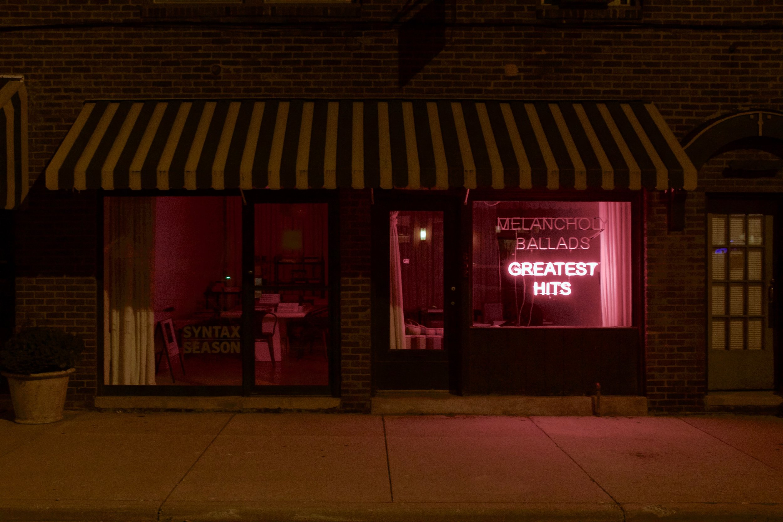 Stephanie Brooks, Melancholy Ballads, Greatest Hits , 2016 neon | 36 X 48 in.