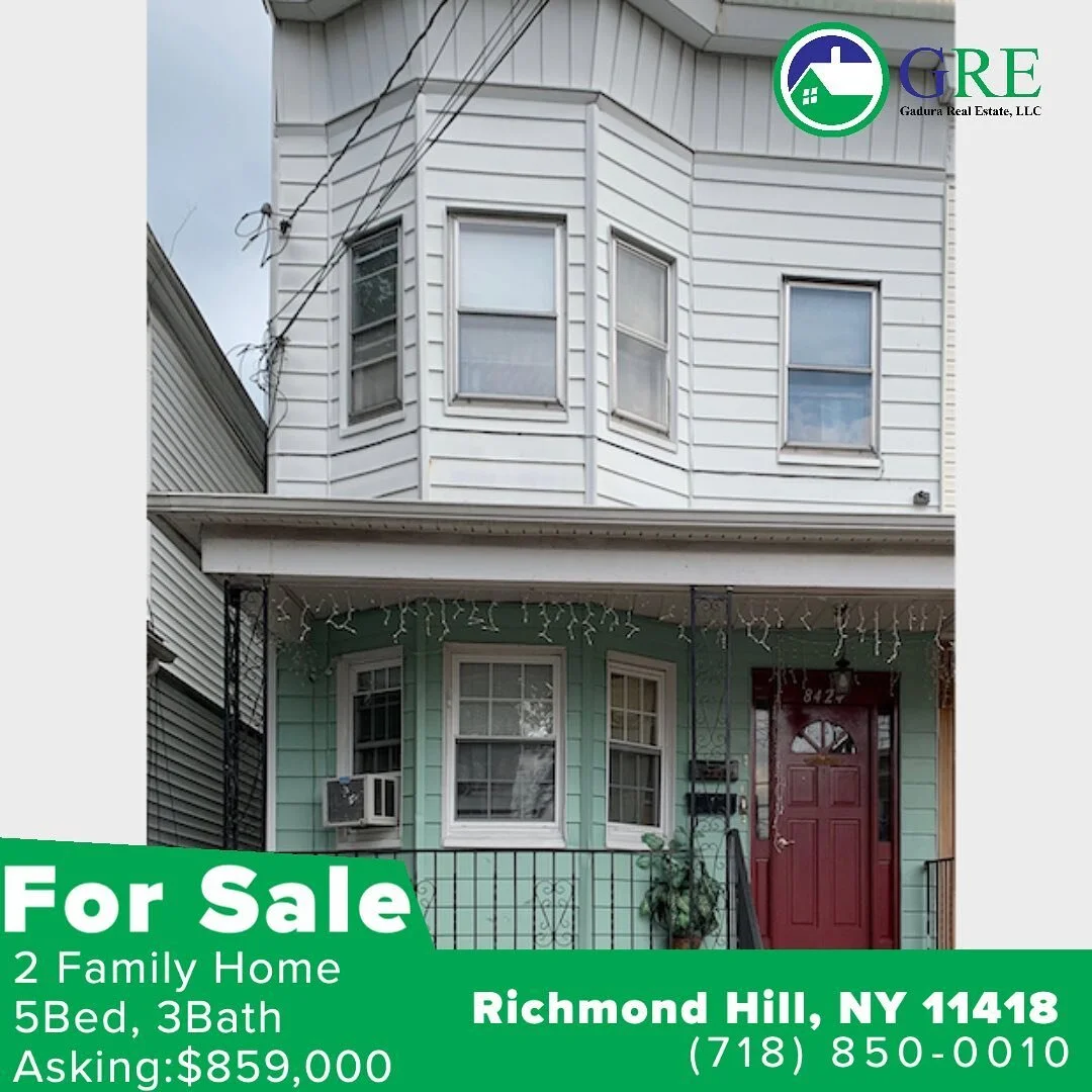 Beautiful Richmond Hill home FOR SALE 🏡😍
2 Family Home, Walking distance to the Forest Park &amp; J, Z Train 🚂 
Asking: $ 859,000 

#forsale #house #realtor #nycrealtors #nychomes #newhouse #newsale #gadurarealestate #queens #quuenstown  #richmond