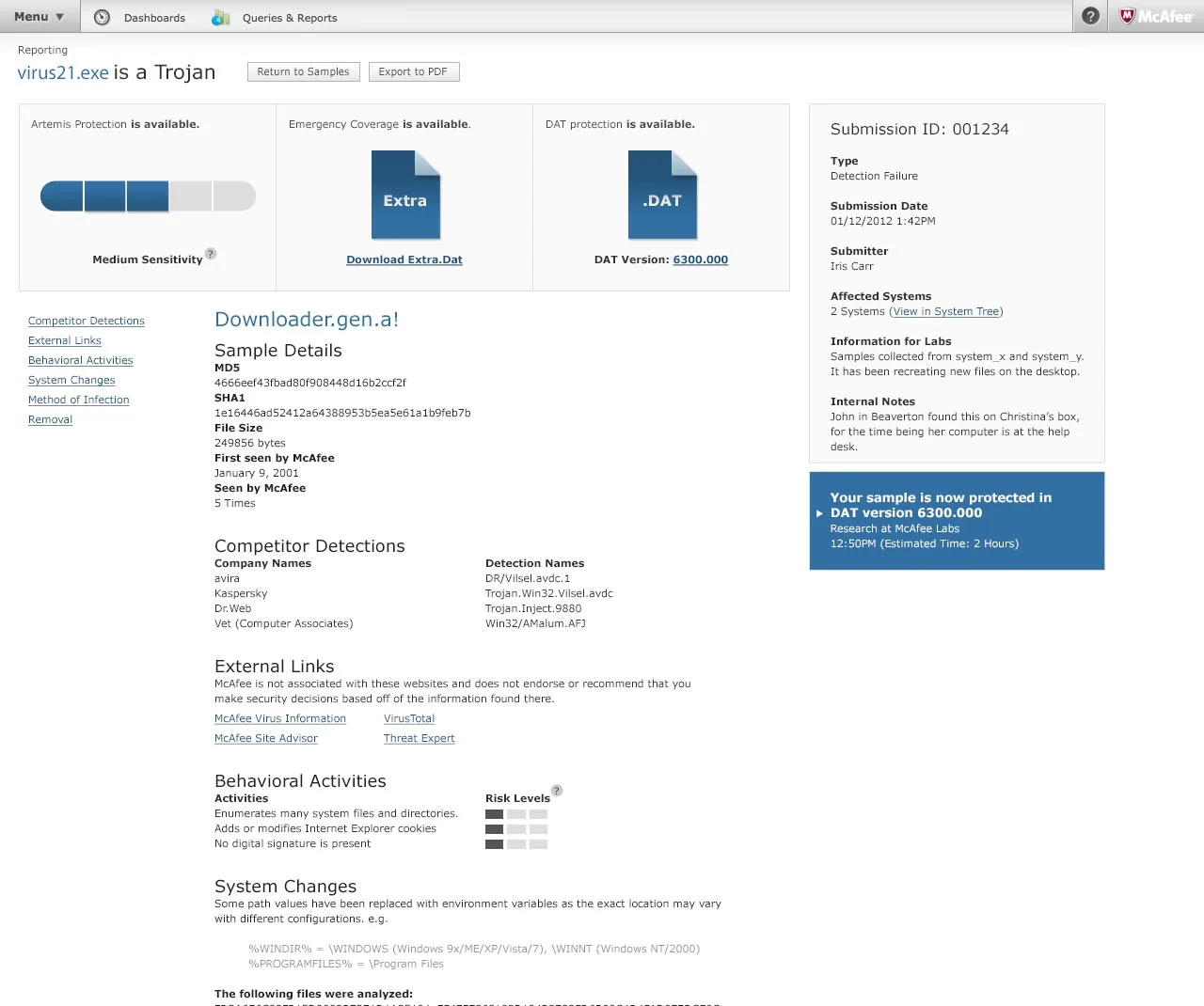 Sample Details Page - Full Protection Available