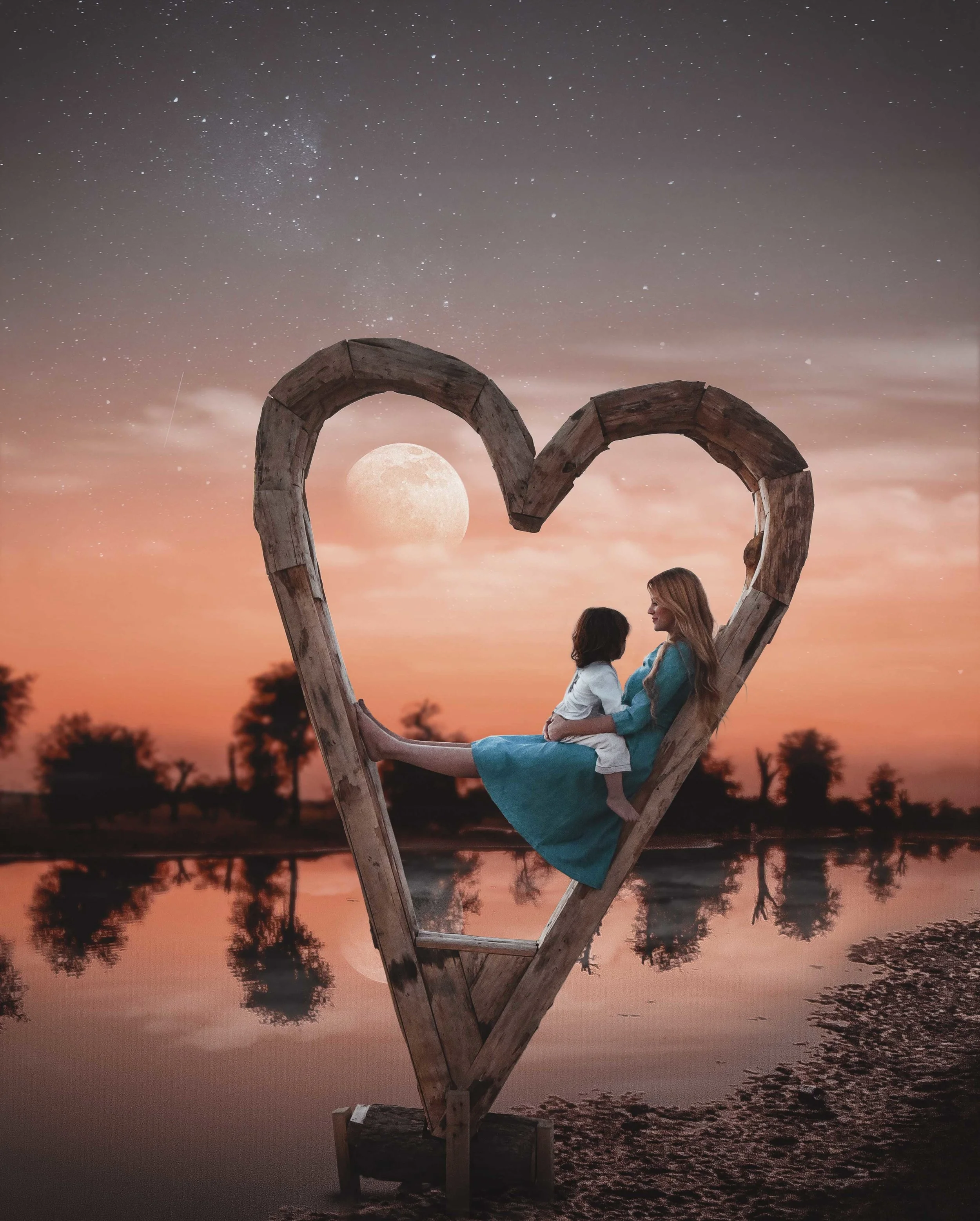 Judith takes advantage of living in Dubai and visiting places like Love Lakes. This image is a compostite of two different images taken at the same location. Source: @judith.khlk