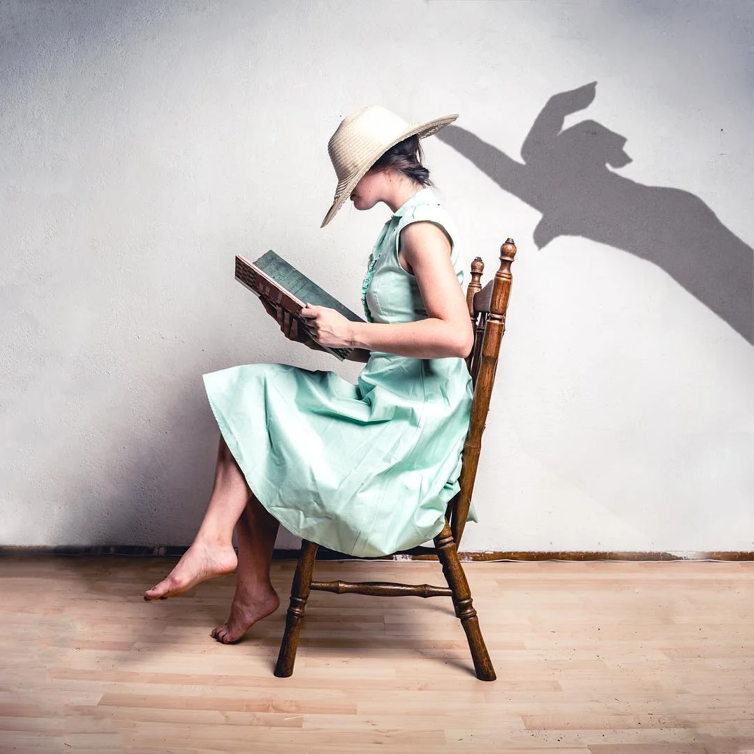 Hand shadows are a wonderful tool to add that theatrical element to your image. Source: @aimeeriver