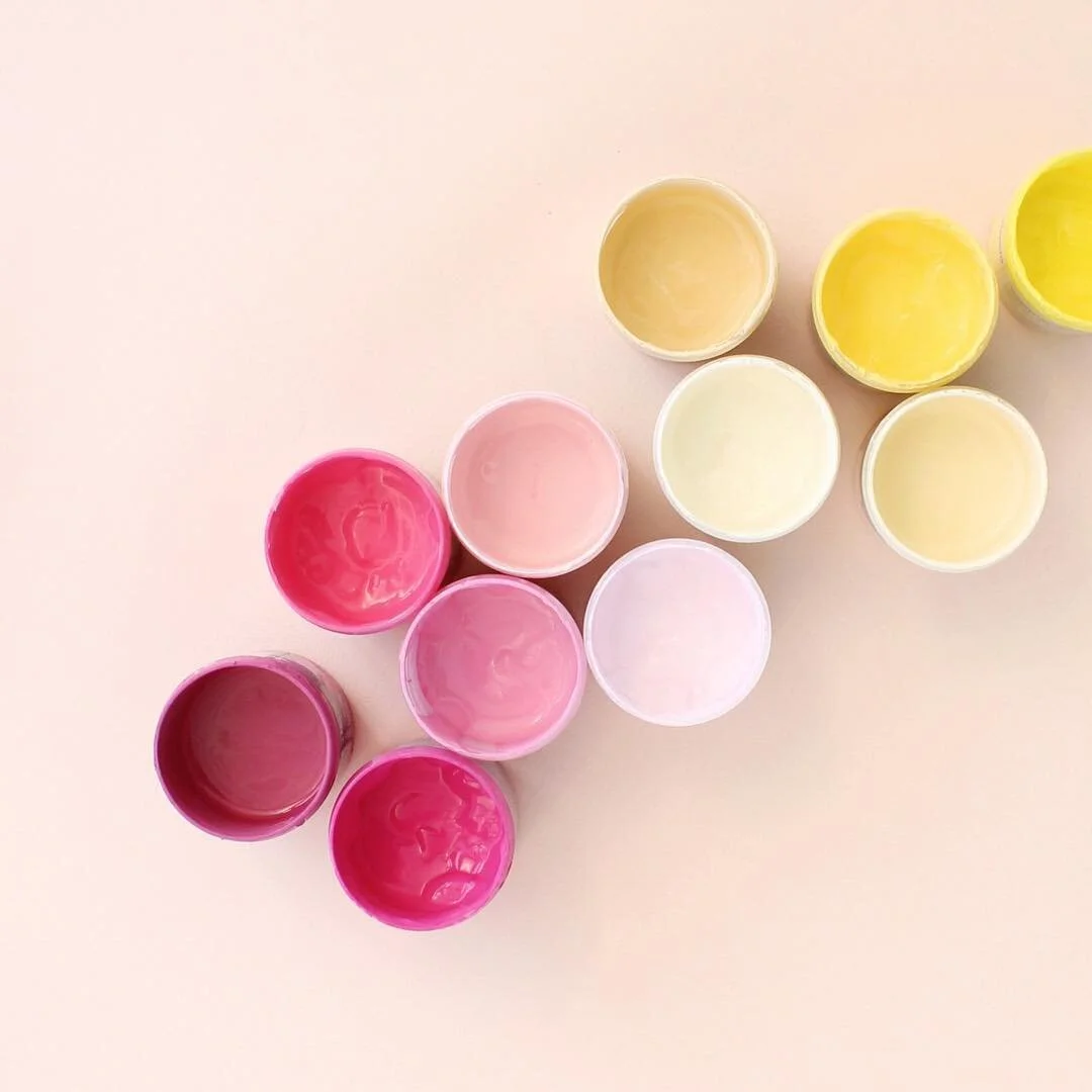 Paint pots of Spring colours. Source: @caroline_south