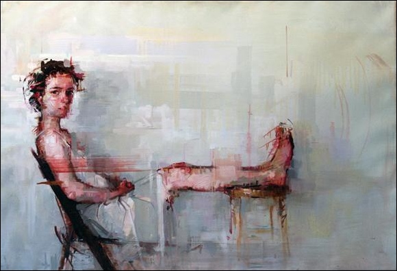 Jane Lafarge Hamill , New York 2007. For a few month I would get to her studio a couple of times a week. I would pose and tell her about my New York encounters and stories of the day. She would paint my soul. 
